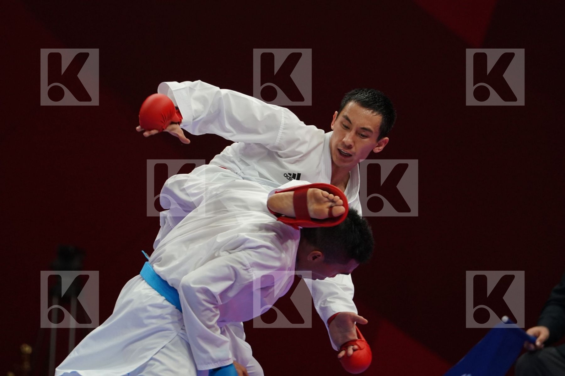 DIDAR AMIRALI (KAZAKHSTAN) vs JINTAR SIMANJUNTAK (INDONESIA) in Senior Kumite -67 Kg - Qualification