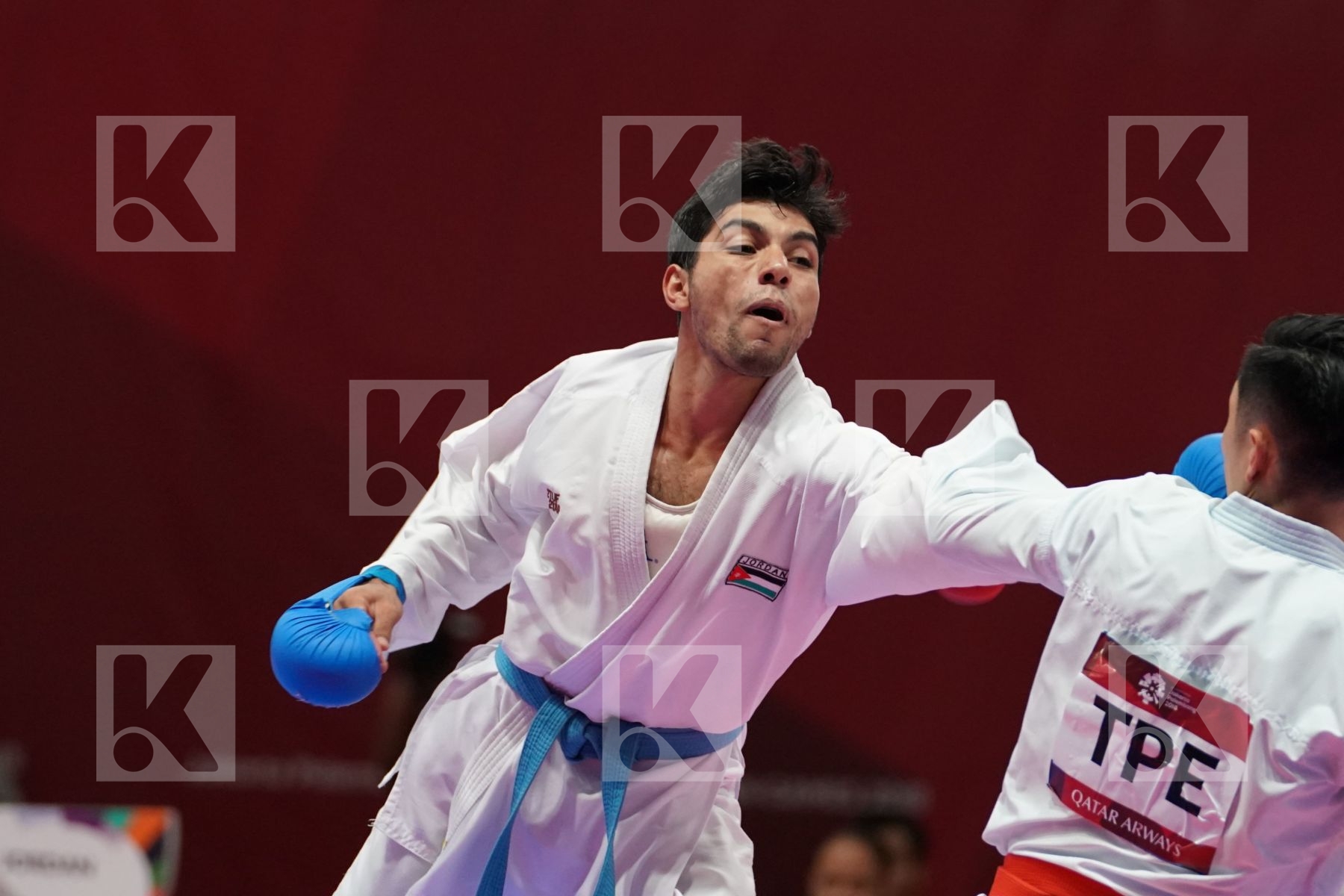 WEICHIEH TANG (CHINESE TAIPEI) vs ABDEL RAHMAN ALMASATFA (JORDAN) in Senior Kumite -67 Kg - Bronze