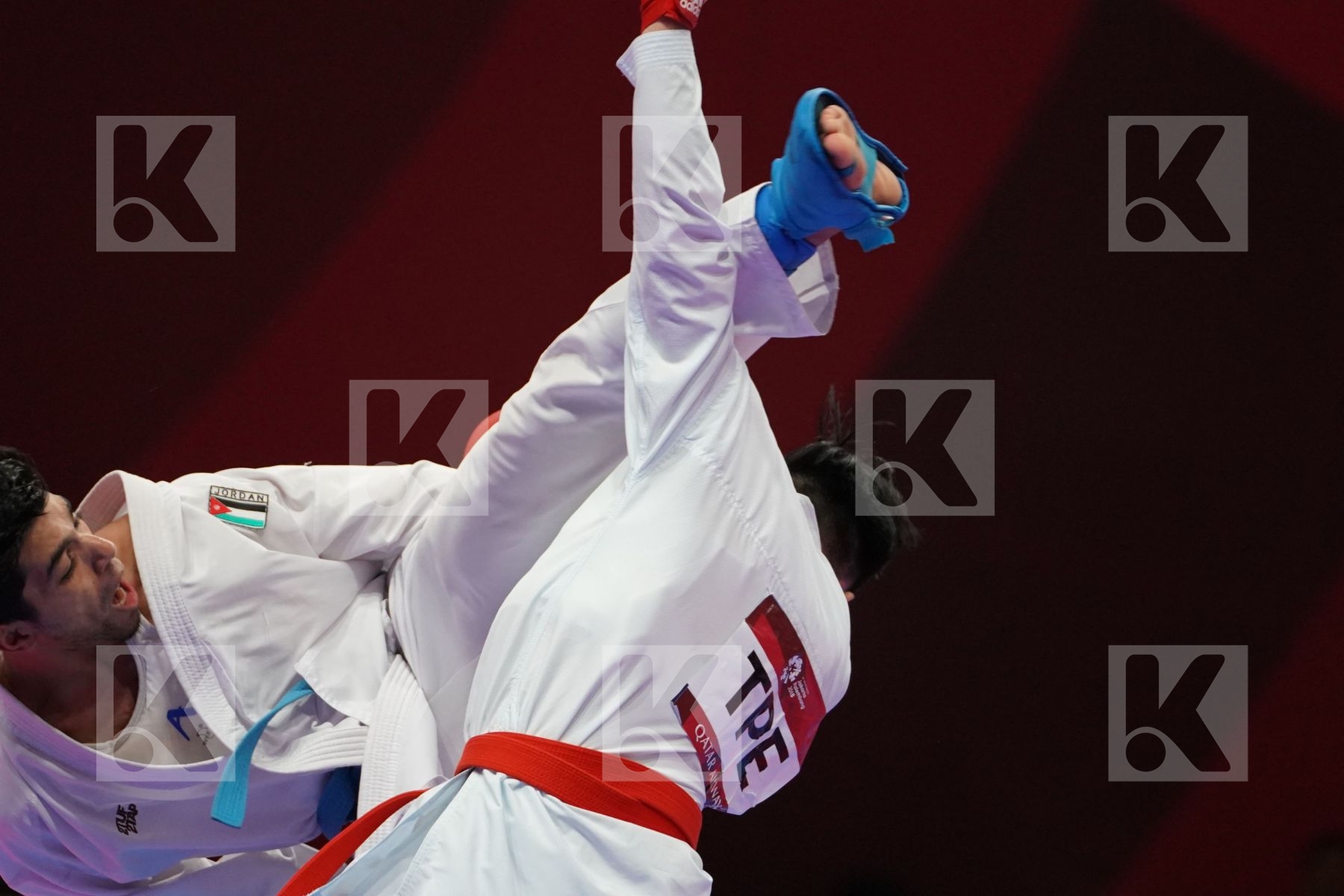 WEICHIEH TANG (CHINESE TAIPEI) vs ABDEL RAHMAN ALMASATFA (JORDAN) in Senior Kumite -67 Kg - Bronze