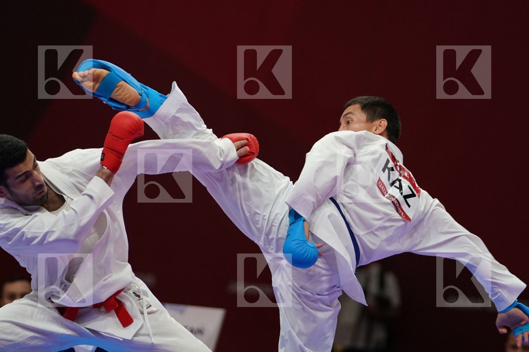 ALI ABDULAZIZ (KUWAIT) vs DIDAR AMIRALI (KAZAKHSTAN) in Senior Kumite -67 Kg - Final