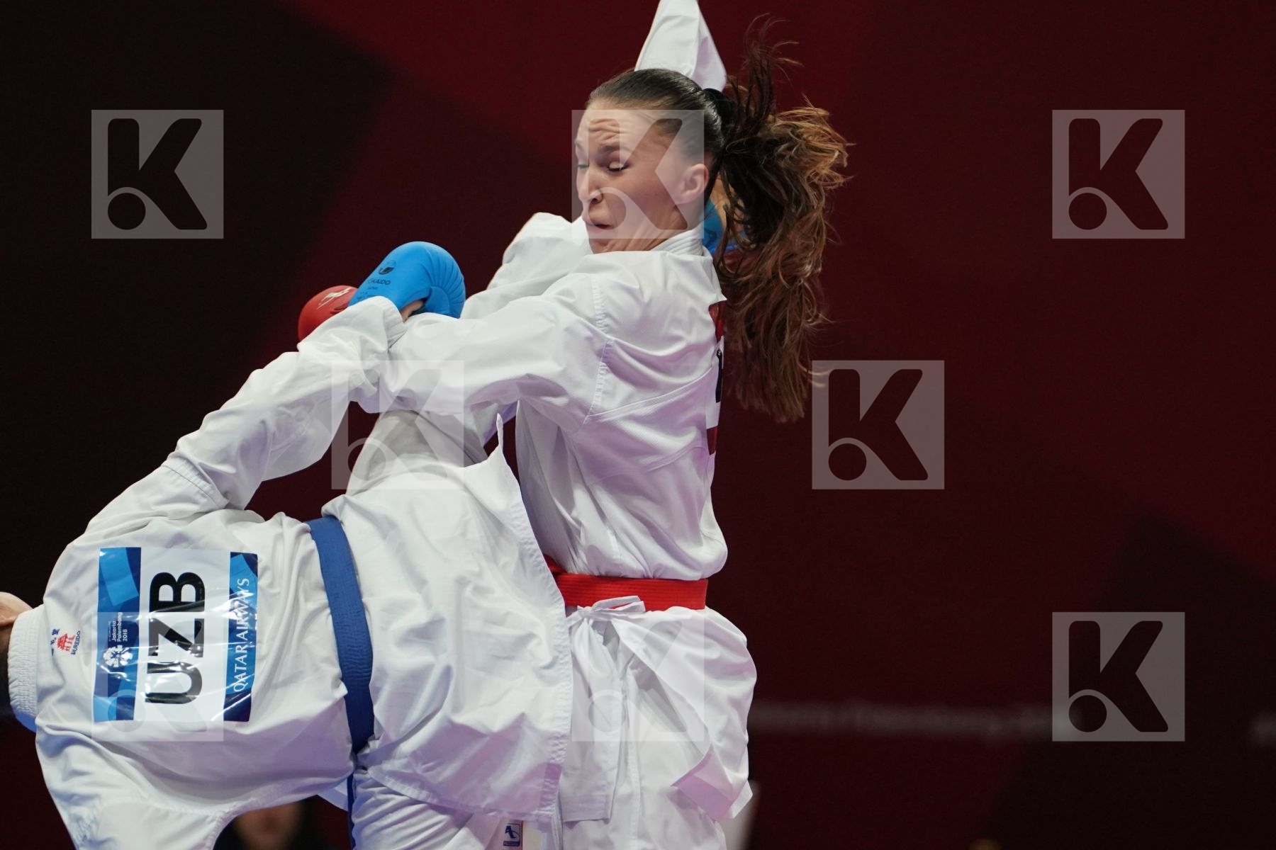 GUZALIYA GAFUROVA (KAZAKHSTAN) vs DILDOR ANNADURDIEVA (UZBEKISTAN) in Senior Kumite Ð 68 Kg - Qualification