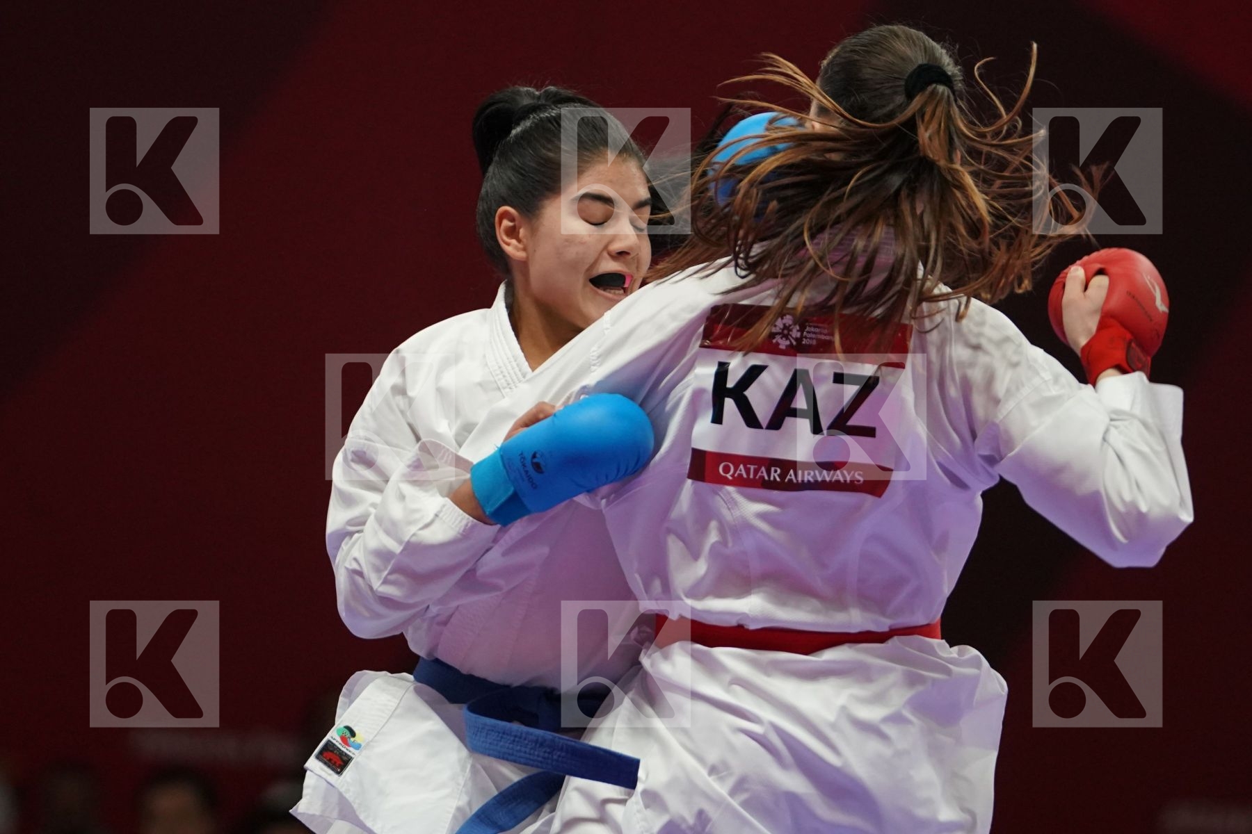 GUZALIYA GAFUROVA (KAZAKHSTAN) vs DILDOR ANNADURDIEVA (UZBEKISTAN) in Senior Kumite Ð 68 Kg - Qualification