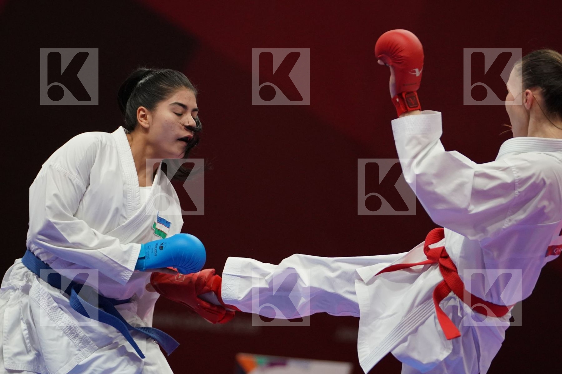 GUZALIYA GAFUROVA (KAZAKHSTAN) vs DILDOR ANNADURDIEVA (UZBEKISTAN) in Senior Kumite Ð 68 Kg - Qualification