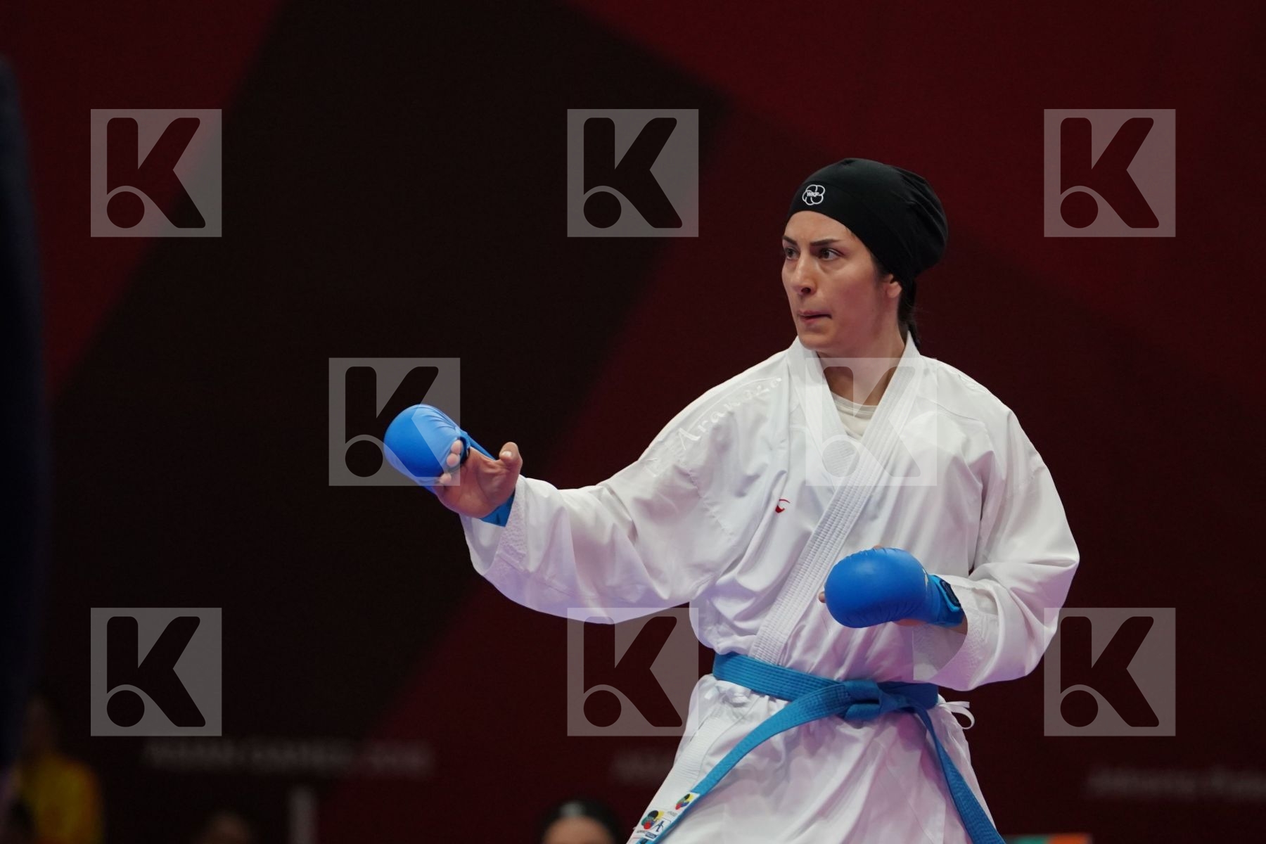 GUZALIYA GAFUROVA (KAZAKHSTAN) vs PEGAH ZANGENEHKARKOOTI (ISLAMIC REPUBLIC OF IRAN) in Senior Kumite Ð 68 Kg - Qualification