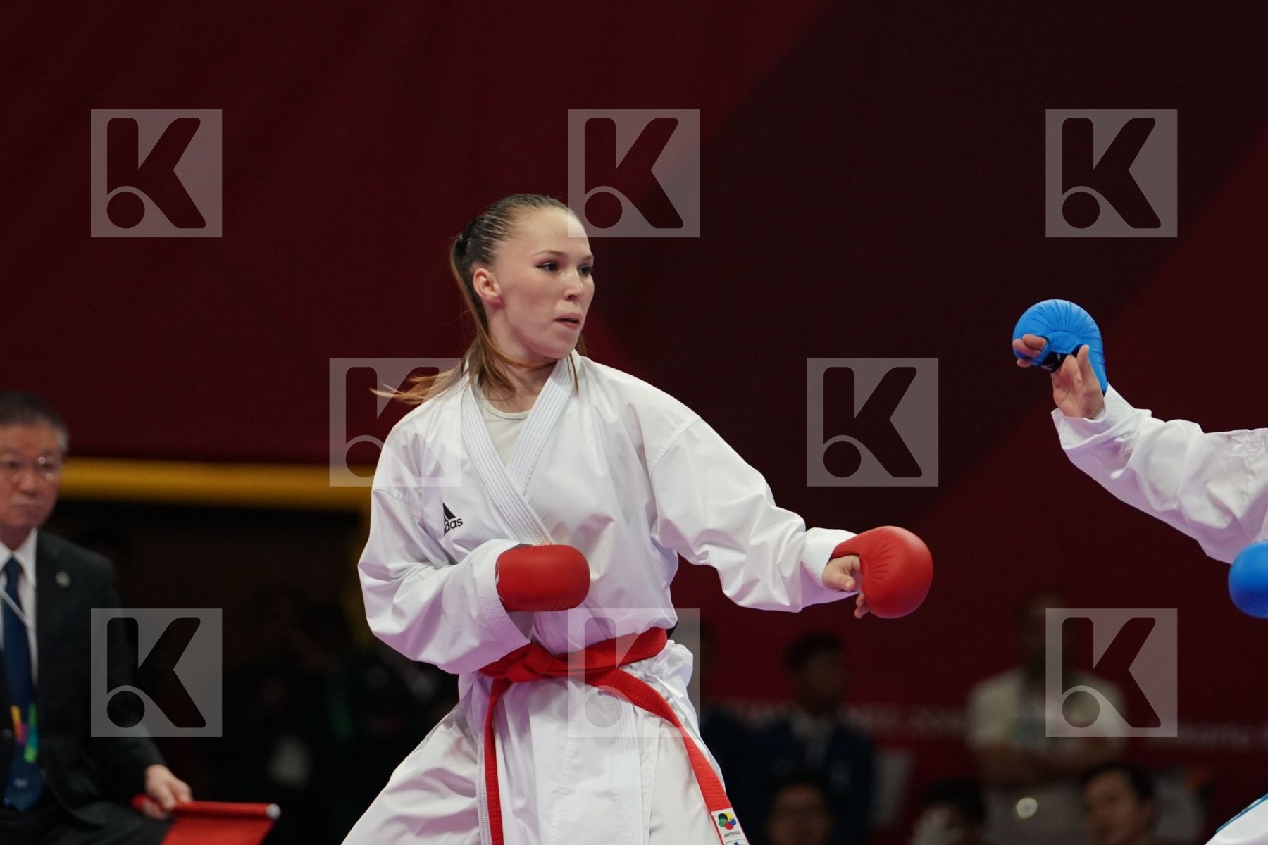GUZALIYA GAFUROVA (KAZAKHSTAN) vs PEGAH ZANGENEHKARKOOTI (ISLAMIC REPUBLIC OF IRAN) in Senior Kumite Ð 68 Kg - Qualification