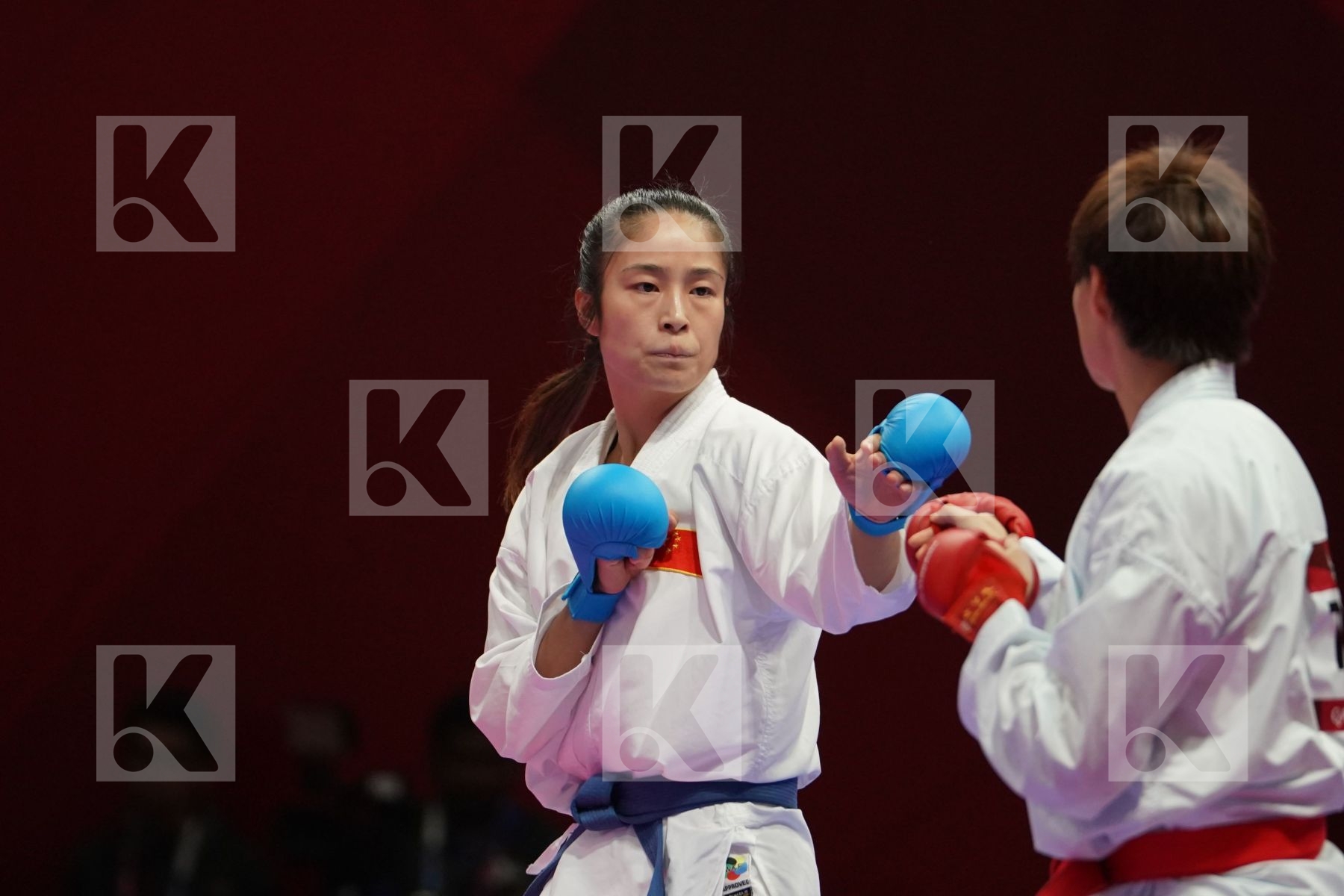 JOU CHAO (CHINESE TAIPEI) vs LINGLING TANG (CHINA) in Senior Kumite Ð 68 Kg - Qualification