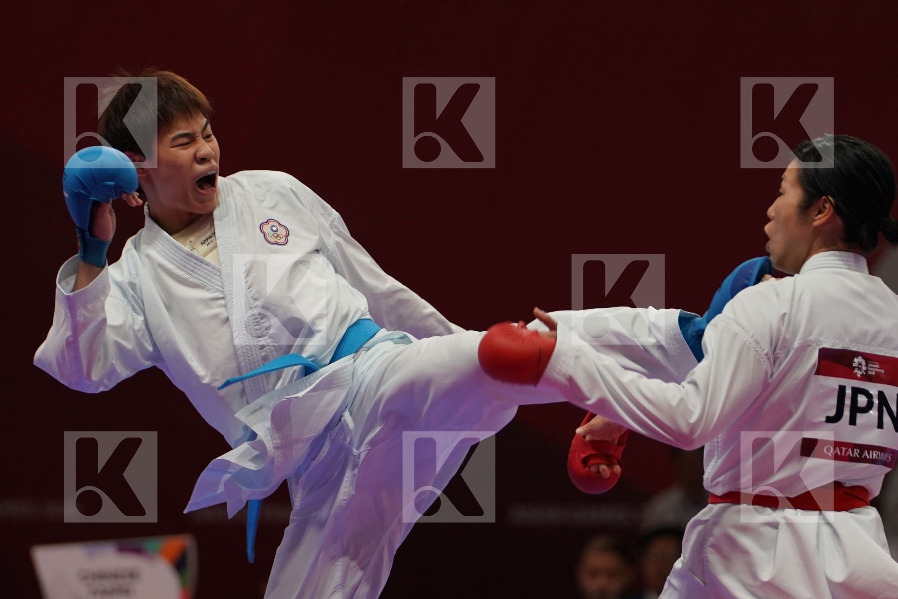 KAYO SOMEYA (JAPAN) vs JOU CHAO (CHINESE TAIPEI) in Senior Kumite Ð 68 Kg - bronze
