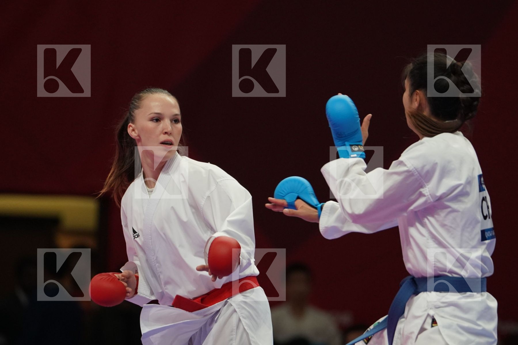 GUZALIYA GAFUROVA (KAZAKHSTAN) vs LINGLING TANG (CHINA) in Senior Kumite Ð 68 Kg - final
