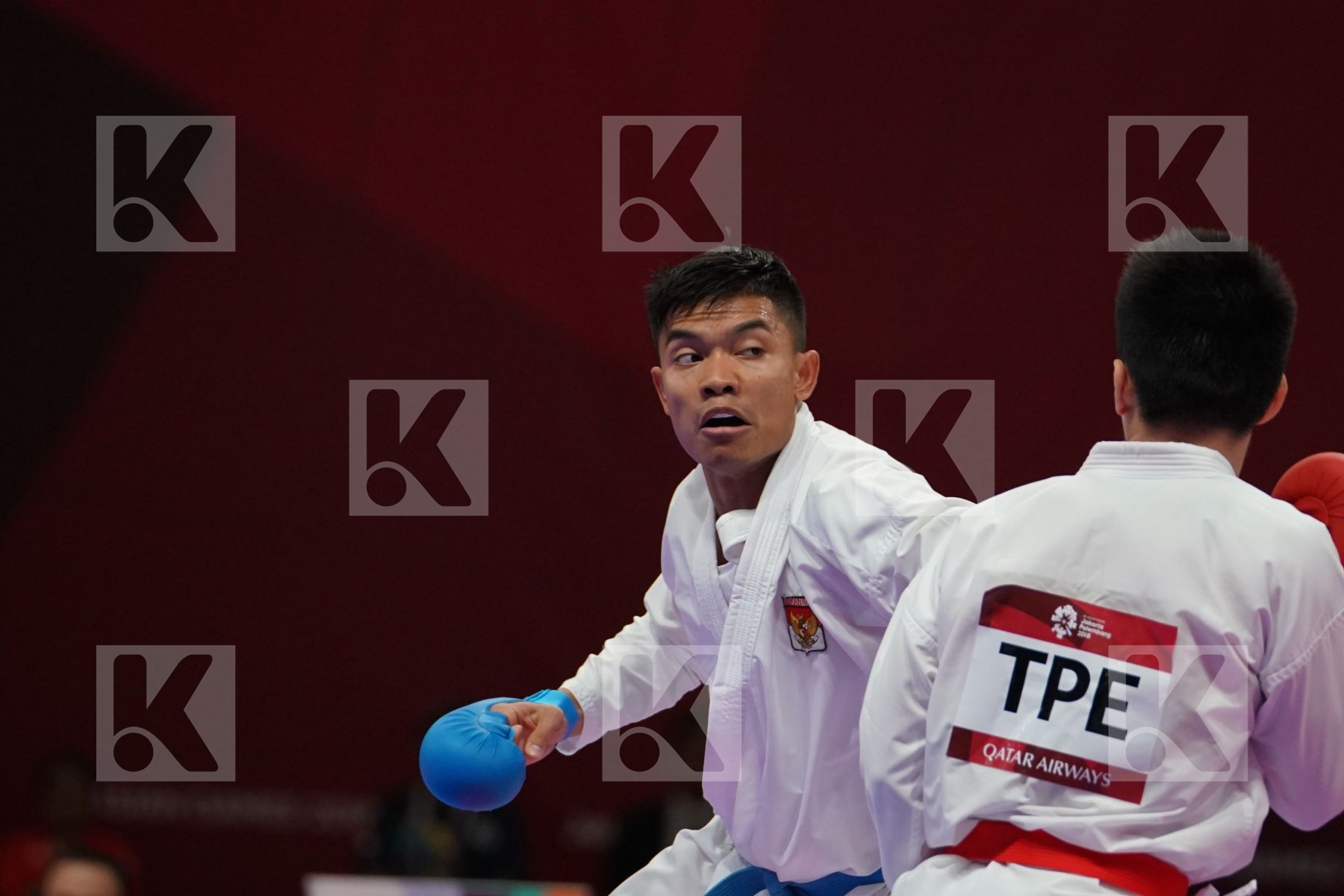 WEICHUN HSU (CHINESE TAIPEI) vs SANDY FIRMANSYAH (INDONESIA) in Senior Kumite Ð 75 Kg - Qualification