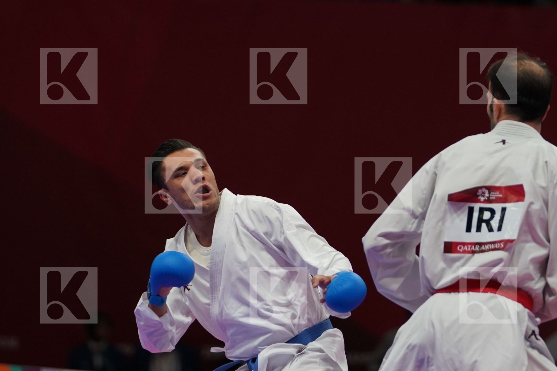 BAHMAN ASGARI GHONCHEH (ISLAMIC REPUBLIC OF IRAN) vs ABDUL WAHEDI (AFGANISTHAN) in Senior Kumite Ð 75 Kg - Qualification