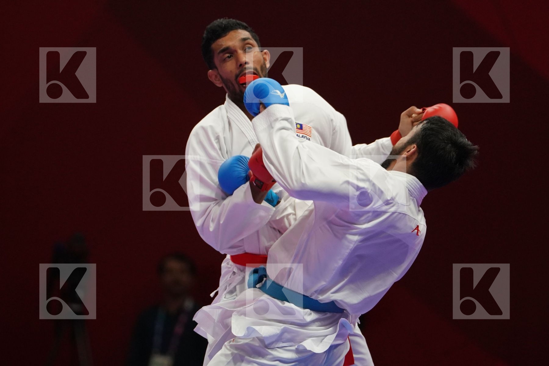 SHARMENDRAN RAGHONATHAN (MALAYSIA) vs SAADI GHULAM ABBAS (PAKISTAN) in Senior Kumite Ð 75 Kg - Qualification