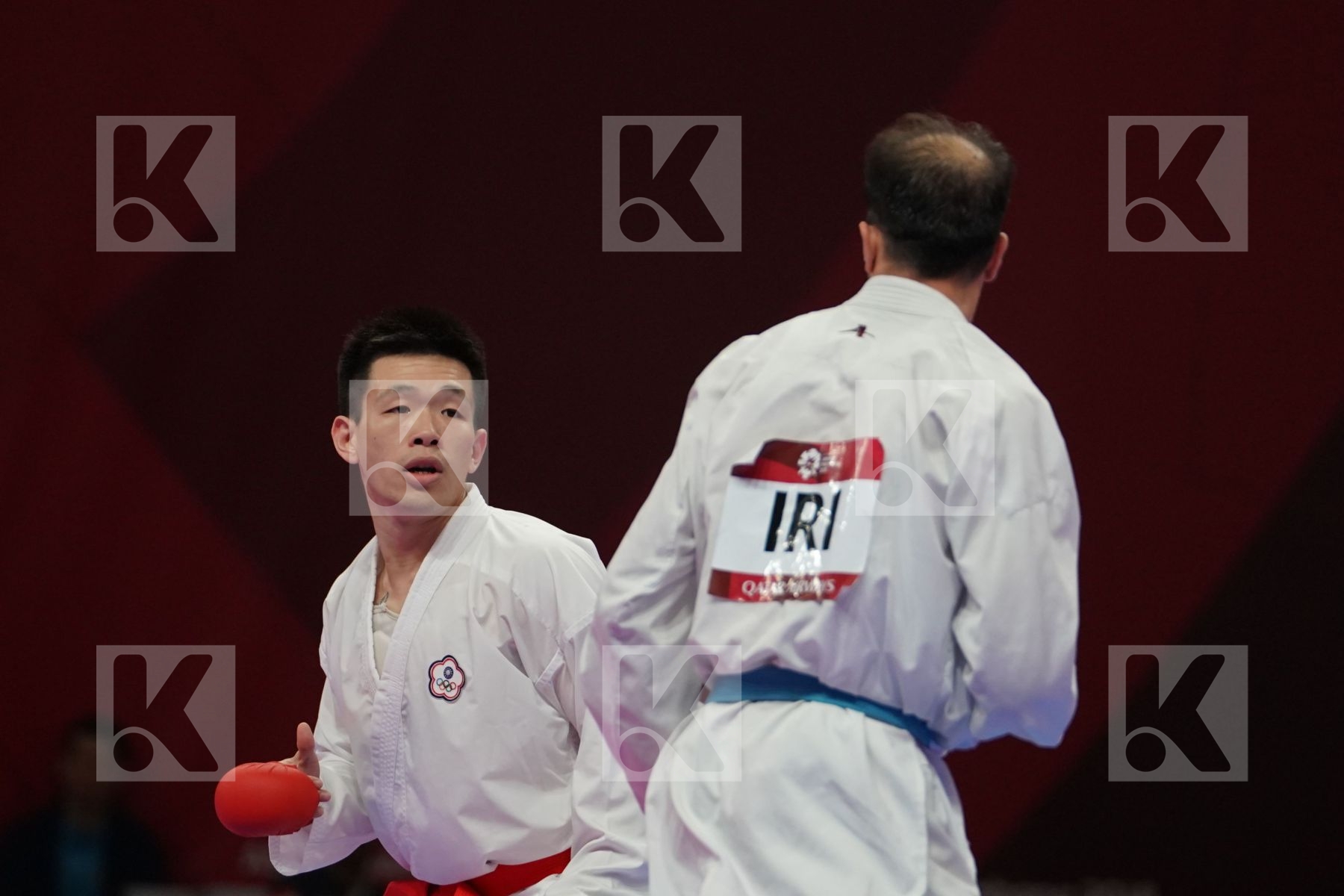 WEICHUN HSU (CHINESE TAIPEI) vs BAHMAN ASGARI GHONCHEH (ISLAMIC REPUBLIC OF IRAN) in Senior Kumite Ð 75 Kg - Qualification