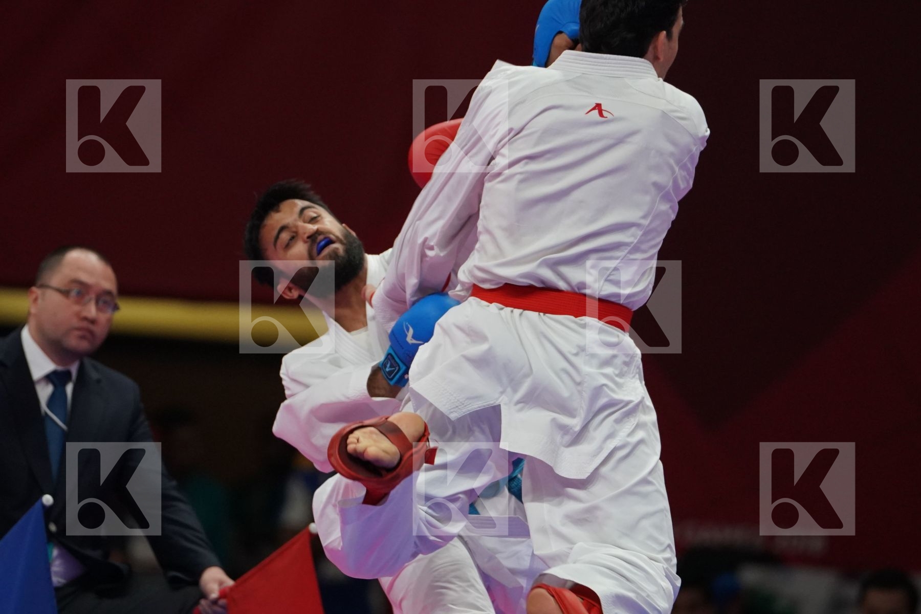 BASHAR ALNAJJAR (JORDAN) vs SAADI GHULAM ABBAS (PAKISTAN) in Senior Kumite Ð 75 Kg - bronze