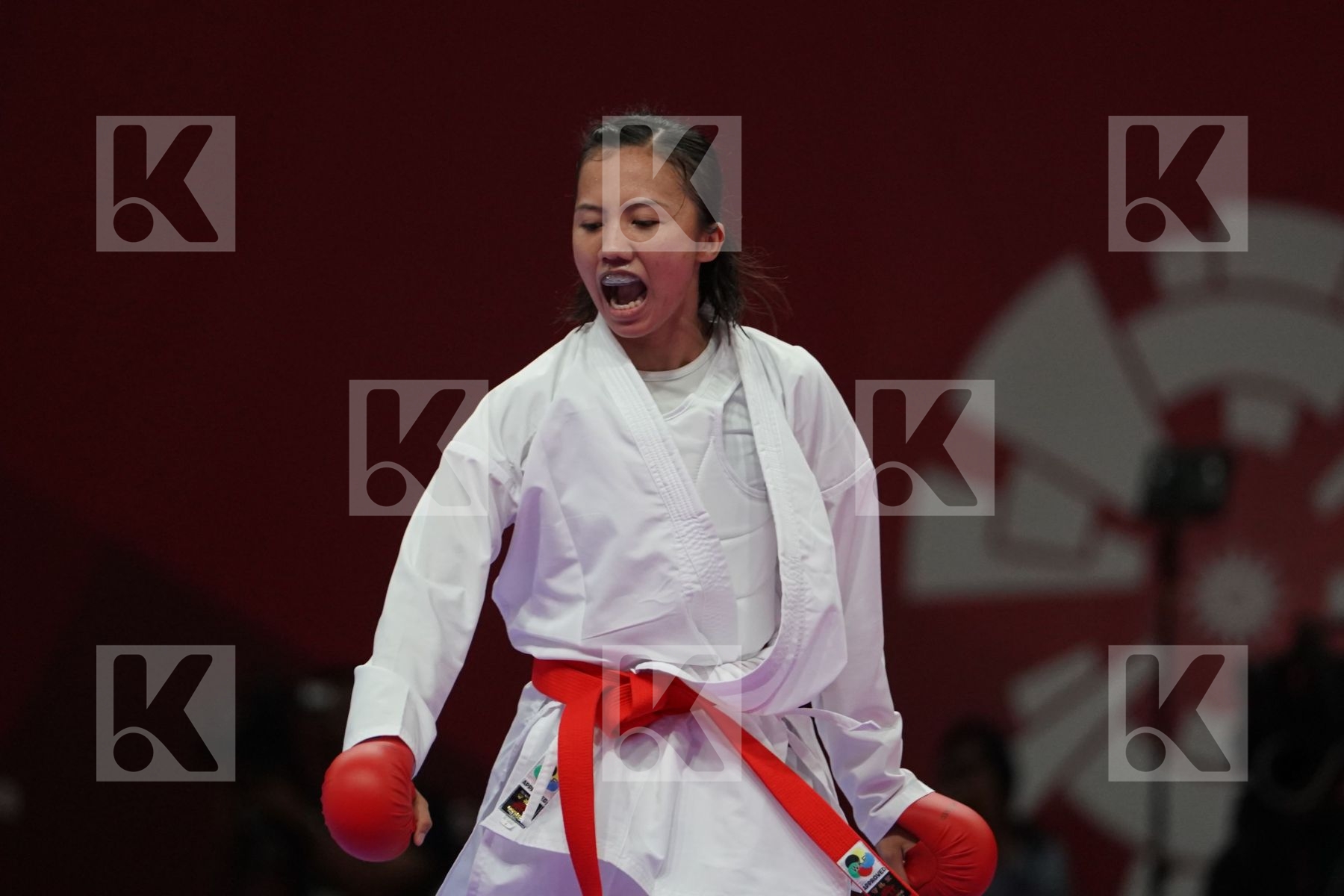 SRUNITA SARI SUKATENDEL (INDONESIA) vs DINUSHA KUMARI DON PAULU BADALGE (SRI LANKA) in Senior Kumite -50 Kg - Qualification