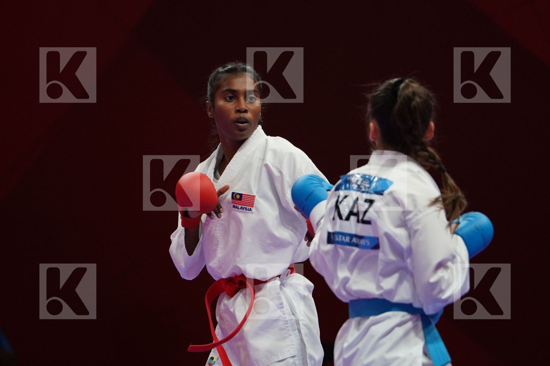 MADHURI POOVANESAN (MALAYSIA) vs MOLDIR ZHANGBYRBAY (KAZAKHSTAN) in Senior Kumite -50 Kg - Qualification