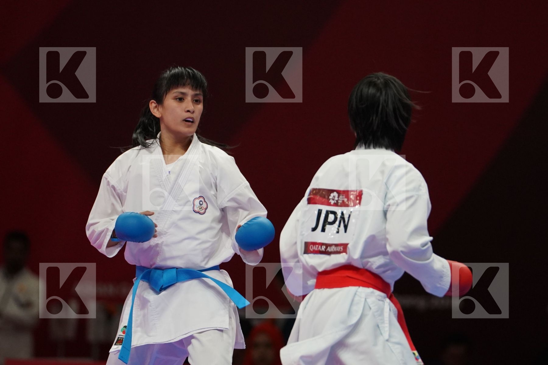 MIHO MIYAHARA (JAPAN) vs SHIAUSHUANG GU (CHINESE TAIPEI) in Senior Kumite -50 Kg - Qualification