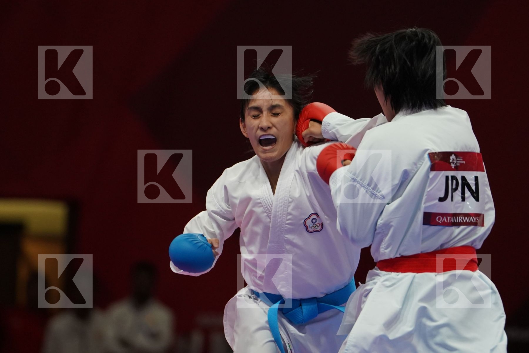 MIHO MIYAHARA (JAPAN) vs SHIAUSHUANG GU (CHINESE TAIPEI) in Senior Kumite -50 Kg - Qualification