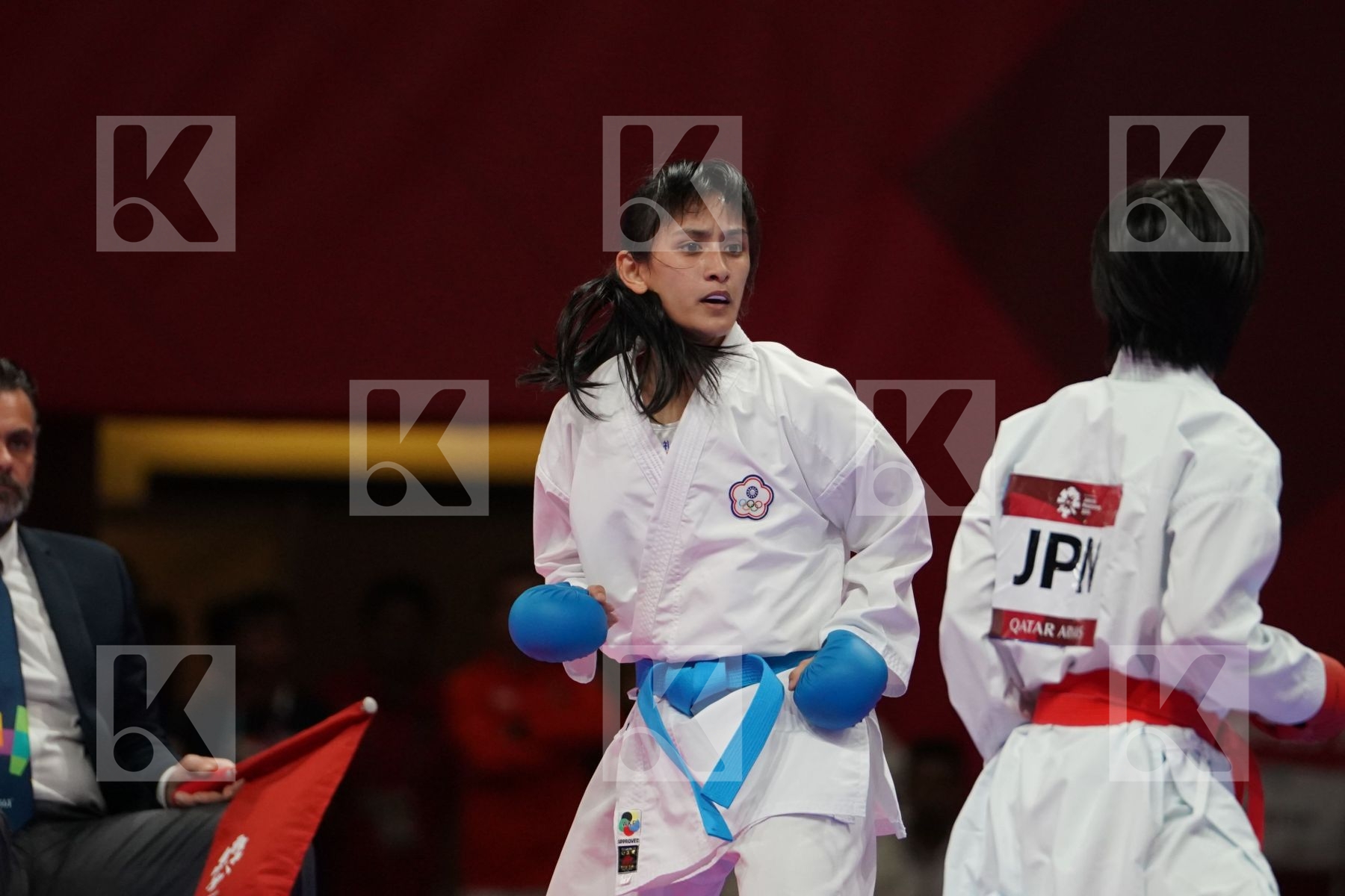 MIHO MIYAHARA (JAPAN) vs SHIAUSHUANG GU (CHINESE TAIPEI) in Senior Kumite -50 Kg - Qualification