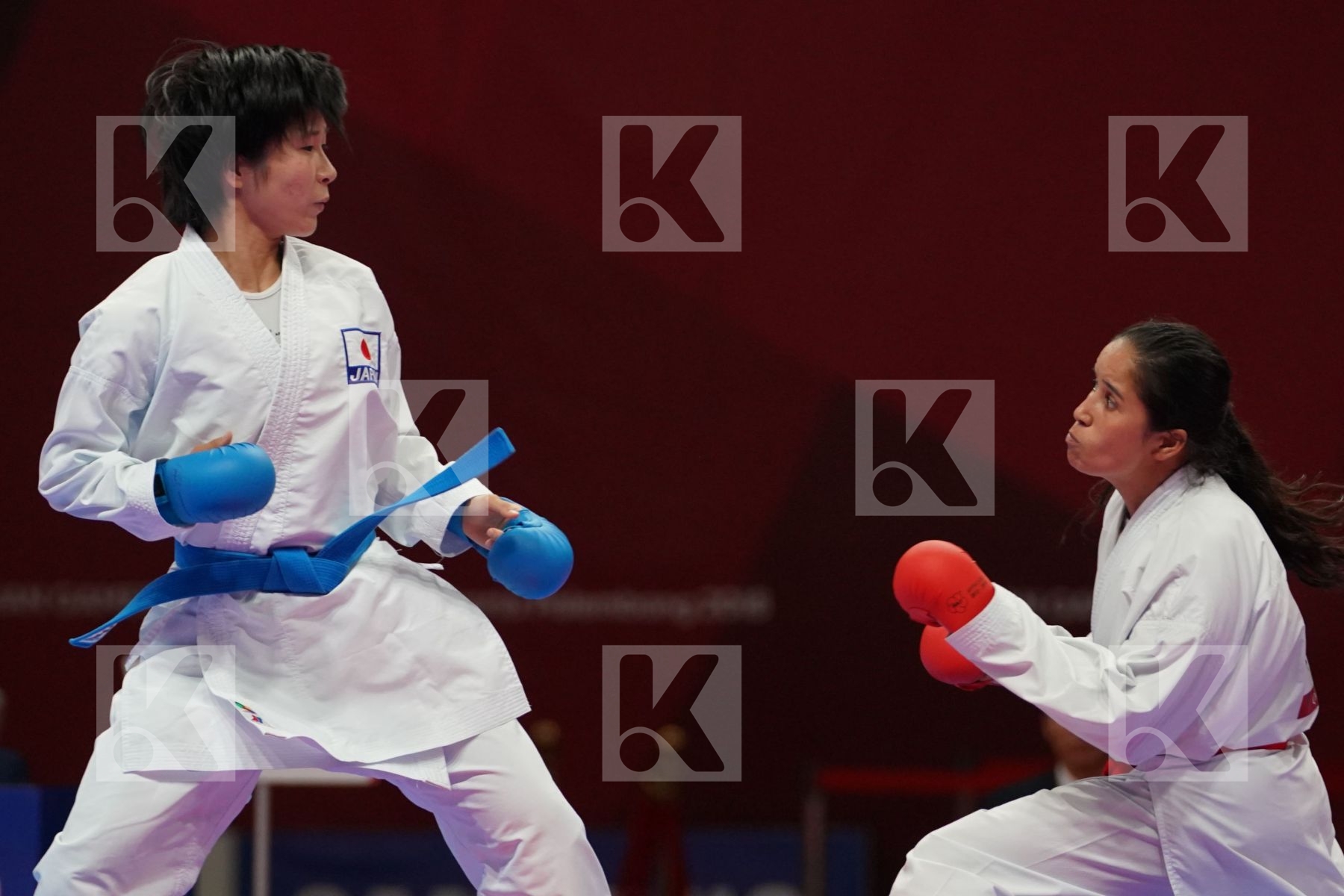 ANU ADHIKARI (NEPAL) vs MIHO MIYAHARA (JAPAN) in Senior Kumite -50 Kg - bronze
