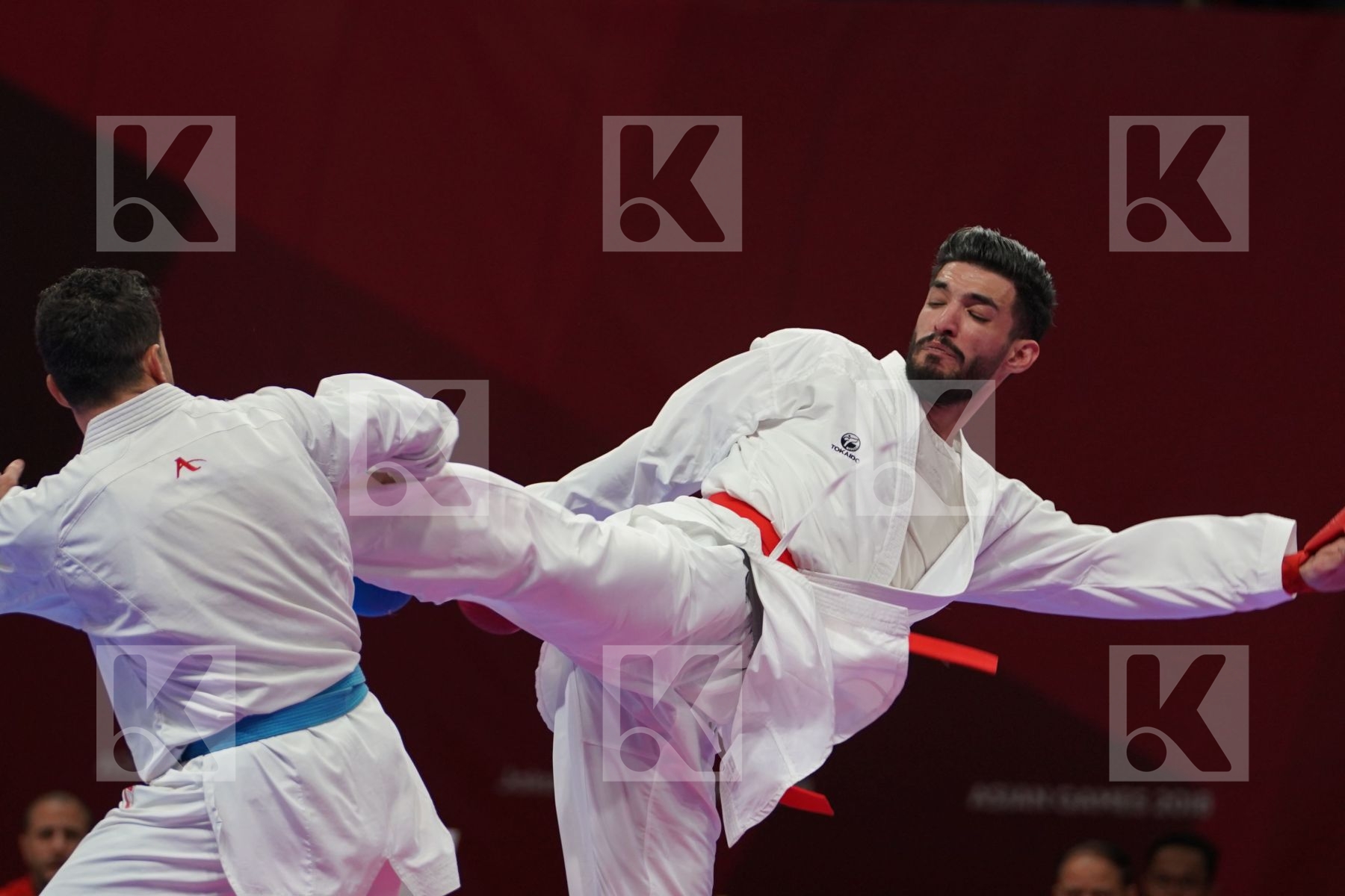 AHMAD ALMESFER (KUWAIT) vs MAHMOUD SAJAN (JORDAN) in Senior Kumite Ð 84 Kg - Qualification