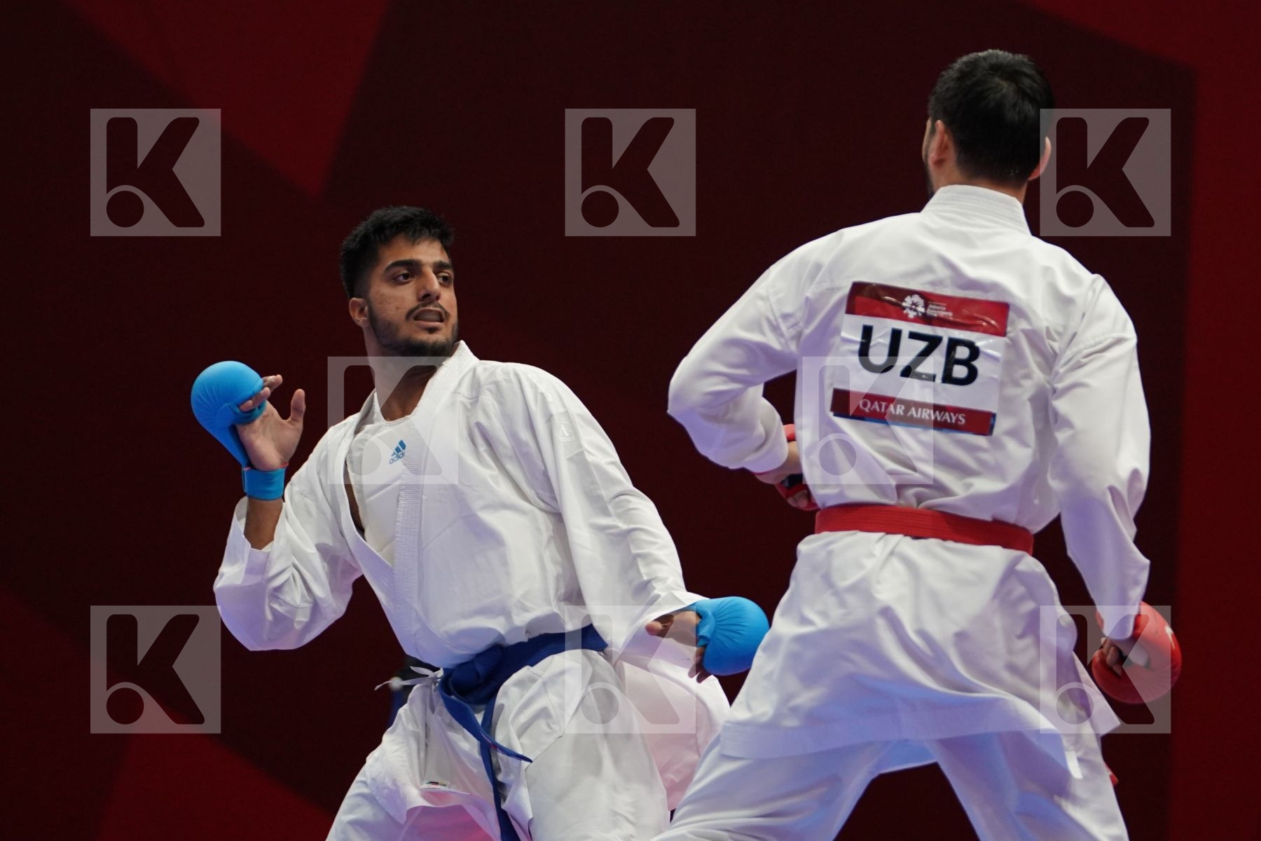 SHAKHBOZ AKHATOV (UZBEKISTAN) vs VISHAL (INDIA) in Senior Kumite Ð 84 Kg - Qualification