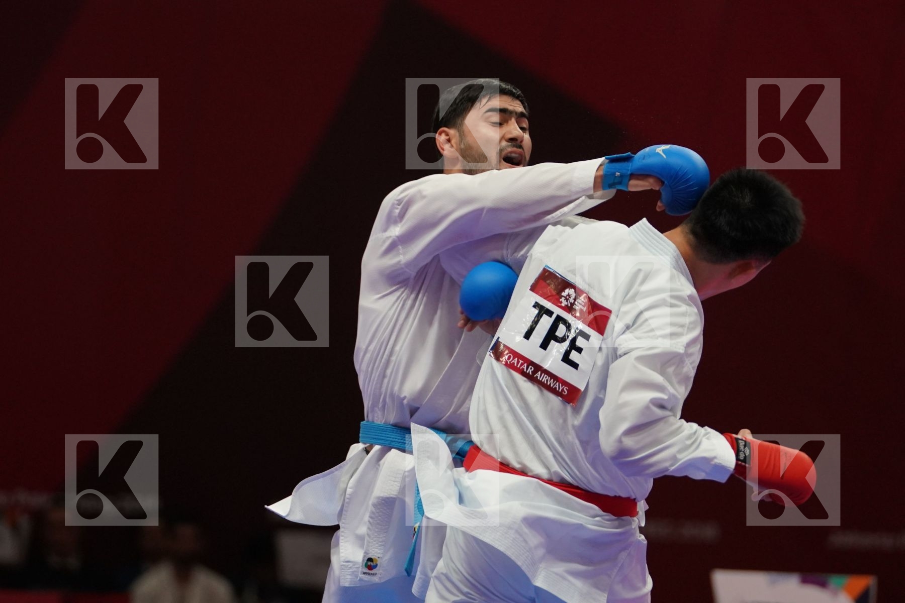 CHUNWEI WU (CHINESE TAIPEI) Vs SHAKHBOZ AKHATOV (UZBEKISTAN) in Senior Kumite Ð 84 Kg - Bronze