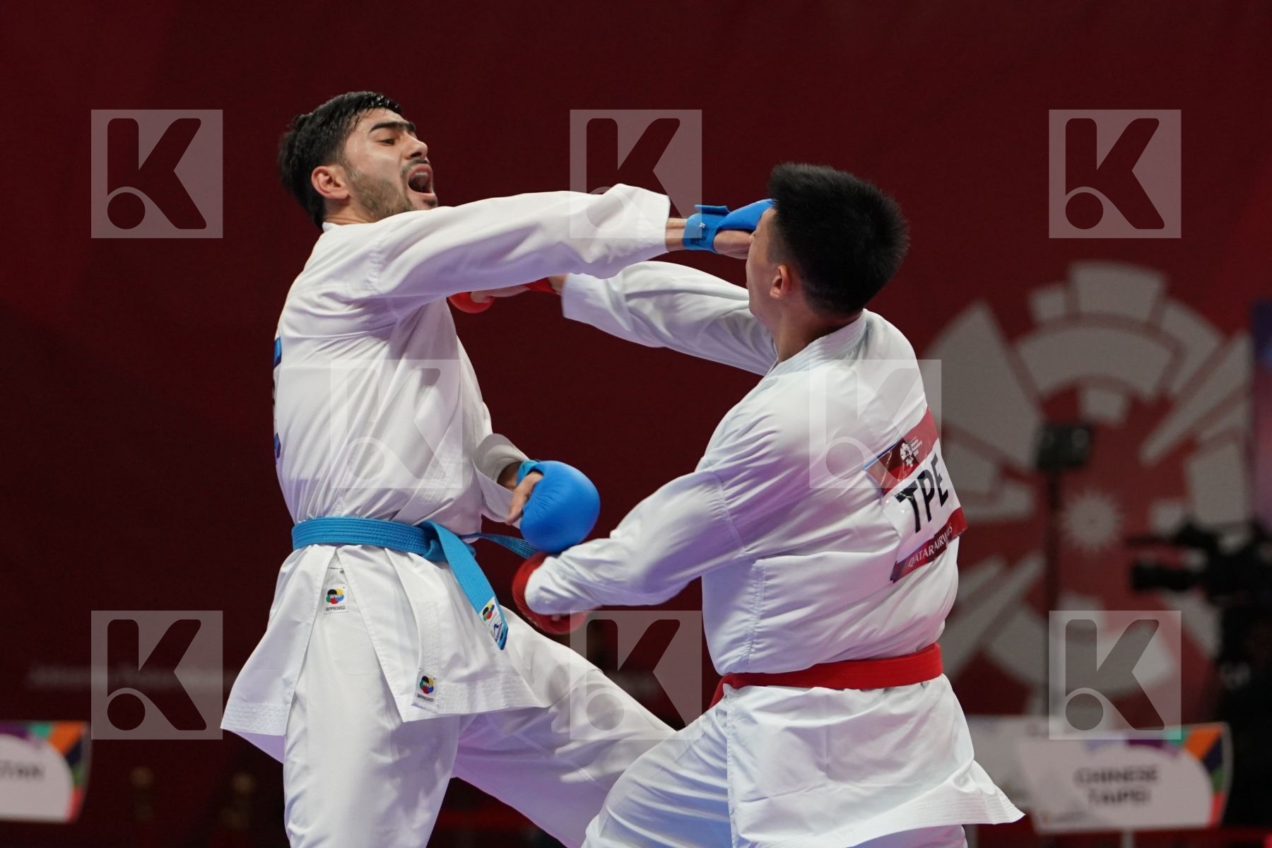 CHUNWEI WU (CHINESE TAIPEI) Vs SHAKHBOZ AKHATOV (UZBEKISTAN) in Senior Kumite Ð 84 Kg - Bronze