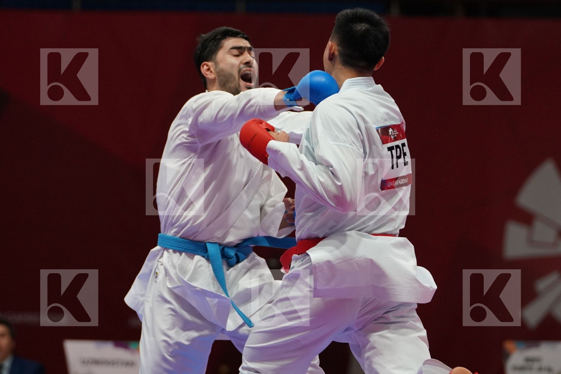 CHUNWEI WU (CHINESE TAIPEI) Vs SHAKHBOZ AKHATOV (UZBEKISTAN) in Senior Kumite Ð 84 Kg - Bronze
