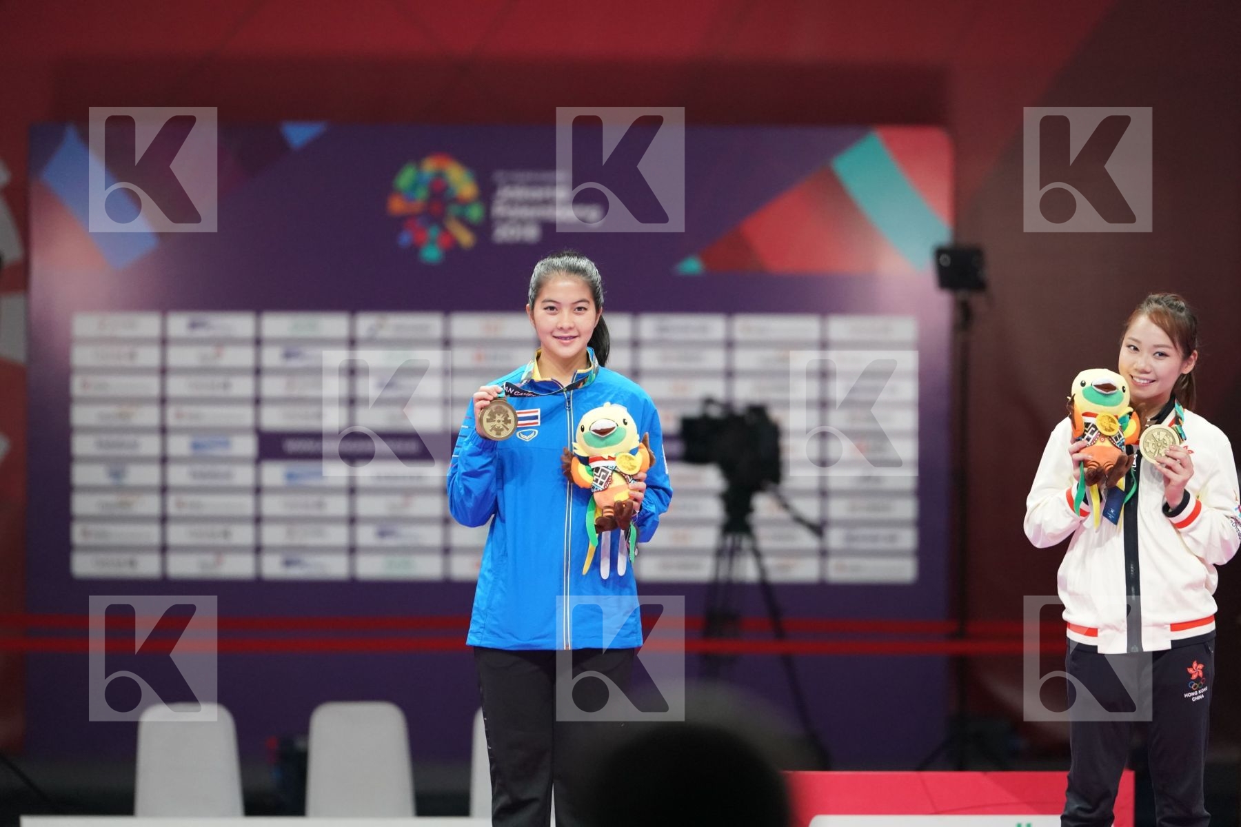 MONSICHA TARARATTANAKUL (THAILAND) in Senior Female Kata - podium ceremony