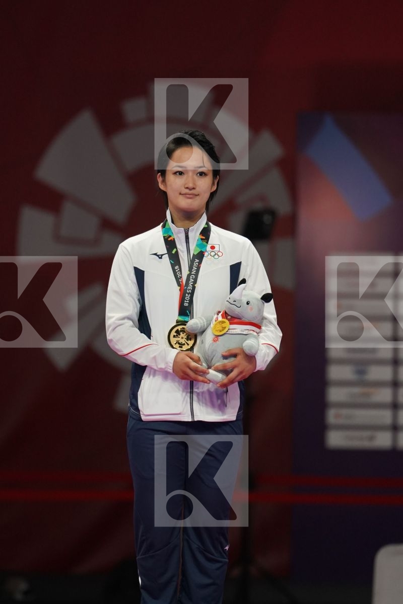 KIYOU SHIMIZU (JAPAN) in Senior Female Kata - podium ceremony