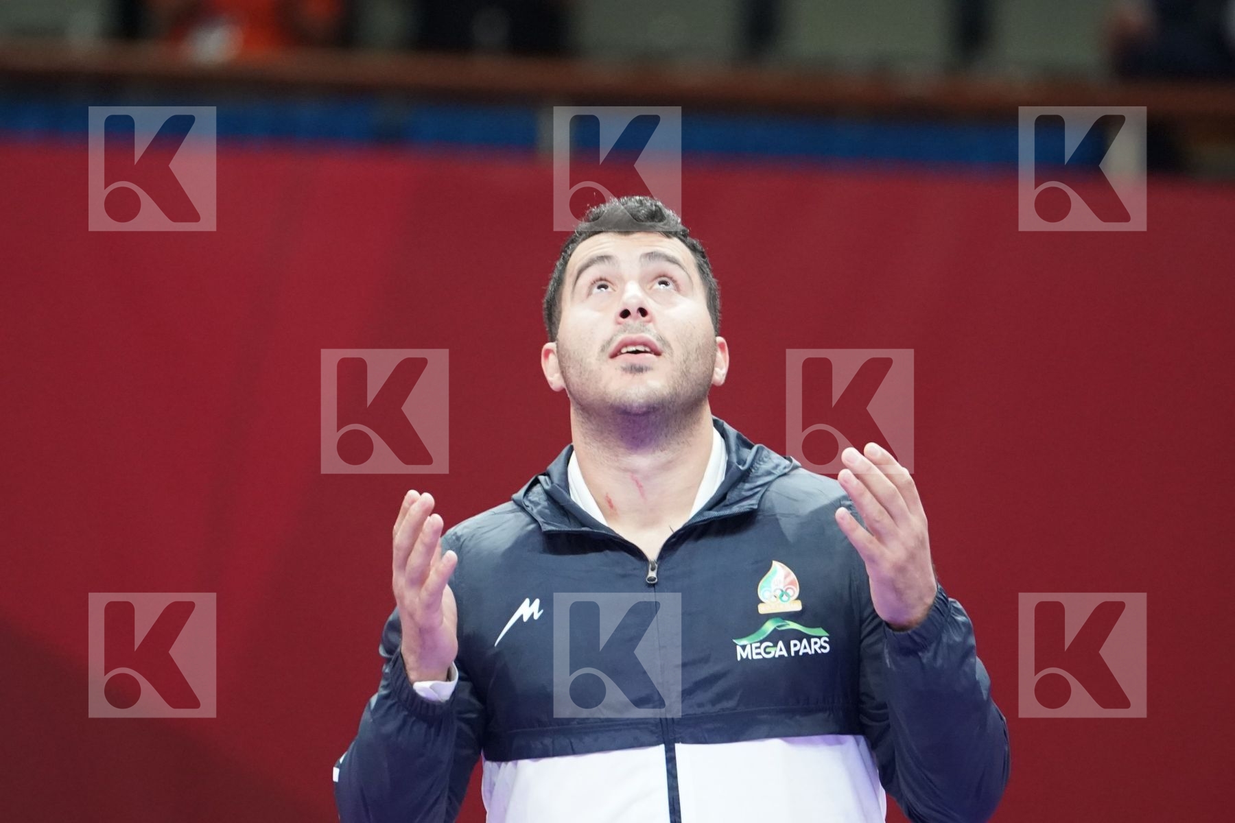 MINH PHUNG NGUYEN (VIETNAM), SAJAD GANJZADEH (ISLAMIC REPUBLIC OF IRAN), TAREG ALI HAMEDI (SAUDI ARABIA), DANIYAR YULDASHEV (KAZAKHSTAN) in Senior Kumite 84+ Kg - podium ceremony