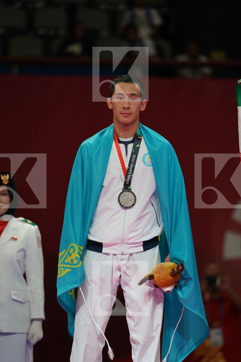 DIDAR AMIRALI (KAZAKHSTAN) in Senior Kumite -67 Kg - podium ceremony