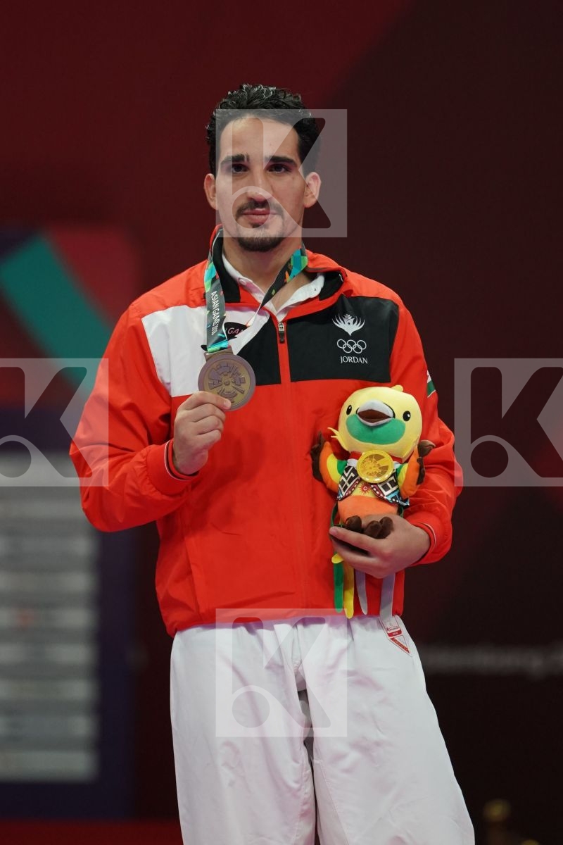 BASHAR ALNAJJAR (JORDAN) in Senior Kumite Ð 75 Kg - podium ceremony