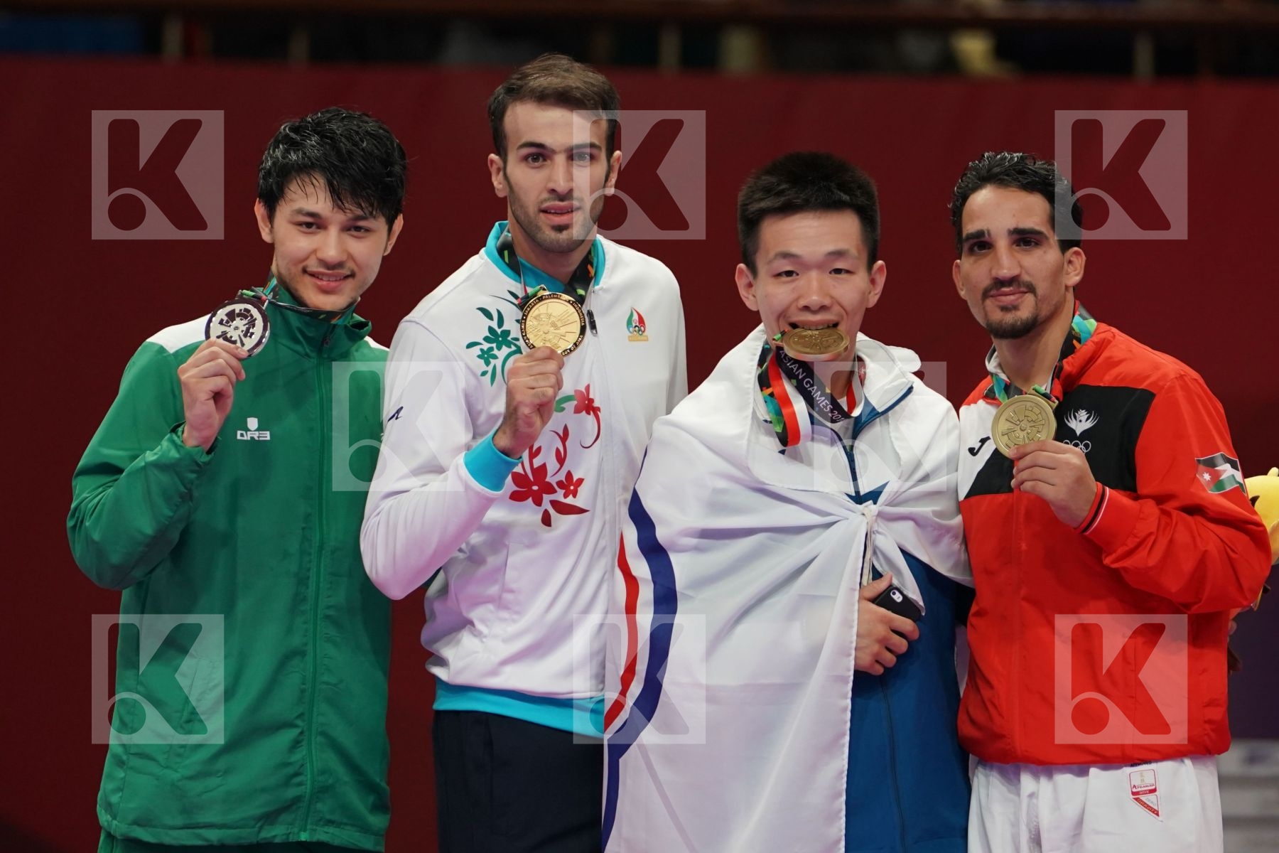 RAEF ADEL ALTURKISTANI (SAUDI ARABIA), BAHMAN ASGARI GHONCHEH (ISLAMIC REPUBLIC OF IRAN), WEICHUN HSU (CHINESE TAIPEI), BASHAR ALNAJJAR (JORDAN) in  - podium ceremony