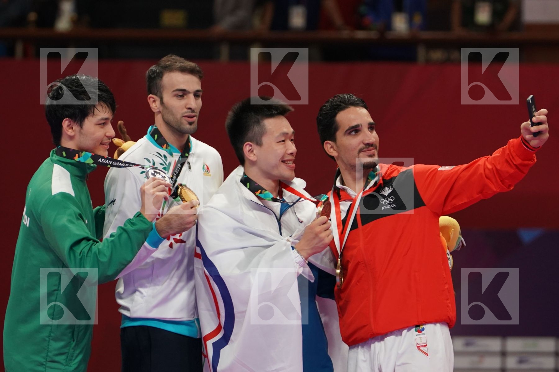 RAEF ADEL ALTURKISTANI (SAUDI ARABIA), BAHMAN ASGARI GHONCHEH (ISLAMIC REPUBLIC OF IRAN), WEICHUN HSU (CHINESE TAIPEI), BASHAR ALNAJJAR (JORDAN) in  - podium ceremony