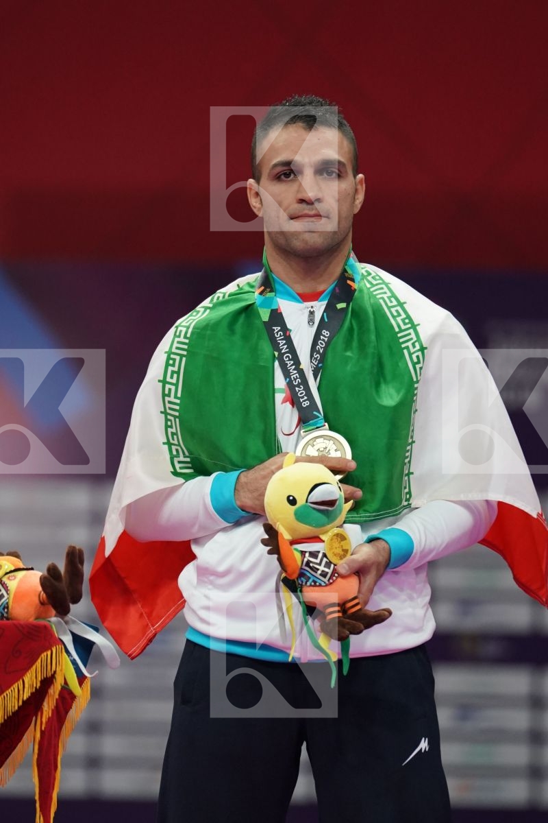 ZABIOLLAH POORSHAB (ISLAMIC REPUBLIC OF IRAN) in Senior Kumite Ð 84 Kg - podium ceremony