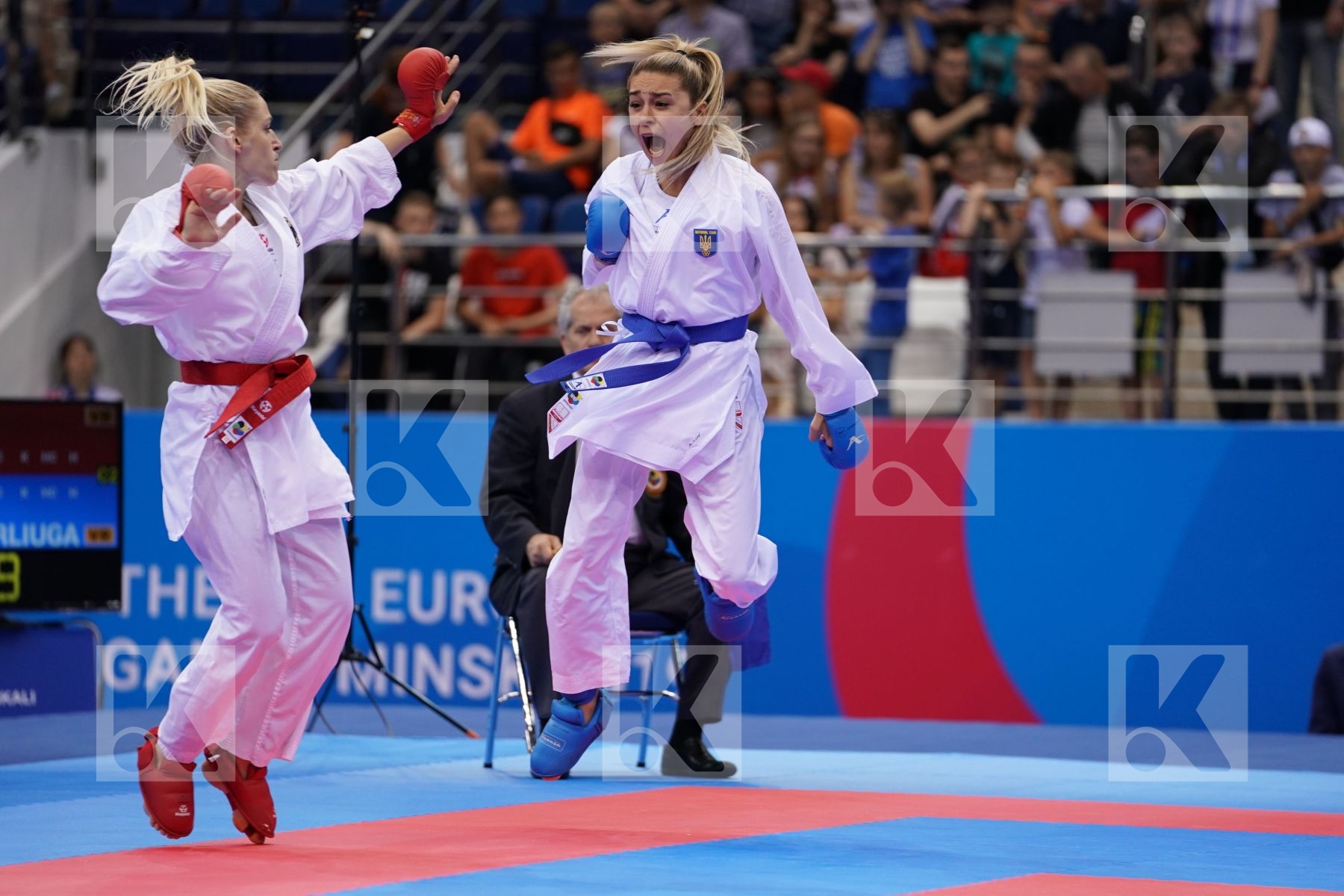 BITSCH JANA (GERMANY) Vs TERLIUGA ANZHELIKA (UKRAINE) in Senior Kumite -55 Kg - semi-final Bout