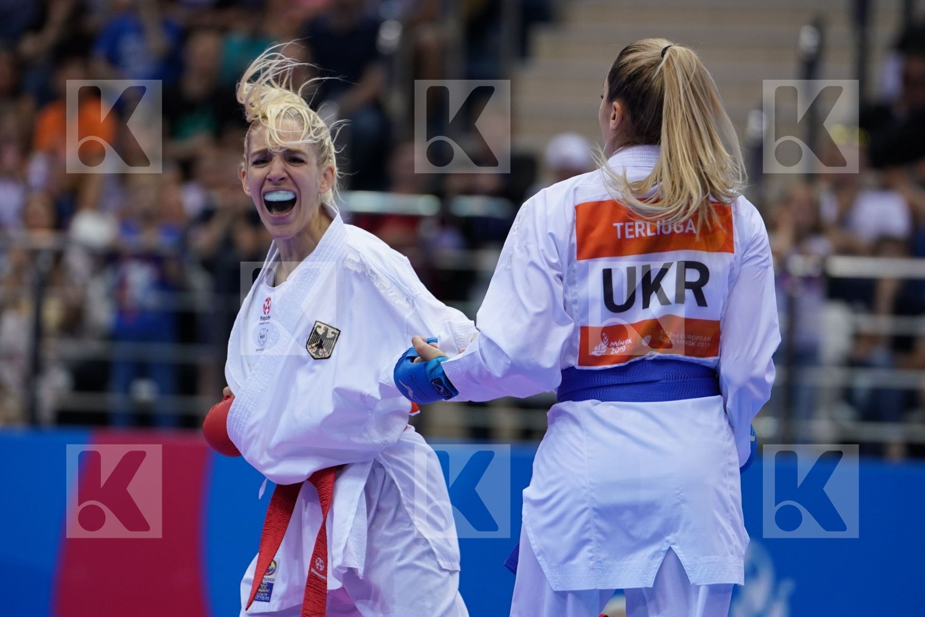 BITSCH JANA (GERMANY) Vs TERLIUGA ANZHELIKA (UKRAINE) in Senior Kumite -55 Kg - semi-final Bout