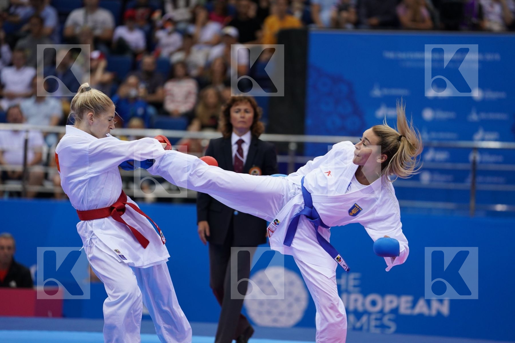 BITSCH JANA (GERMANY) Vs TERLIUGA ANZHELIKA (UKRAINE) in Senior Kumite -55 Kg - semi-final Bout