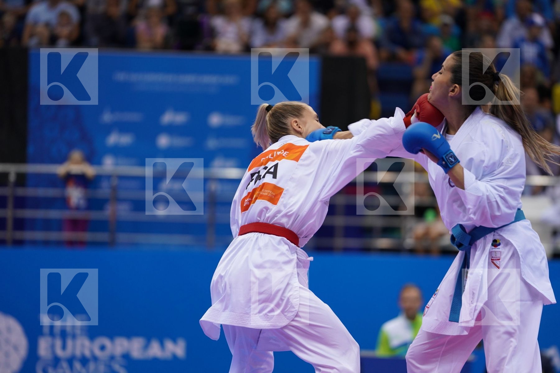 PHILIPPE GWENDOLINE (FRANCE) Vs RISTIC TJASA (SLOVENIA) in Senior Kumite -61 Kg - semi-final Bout