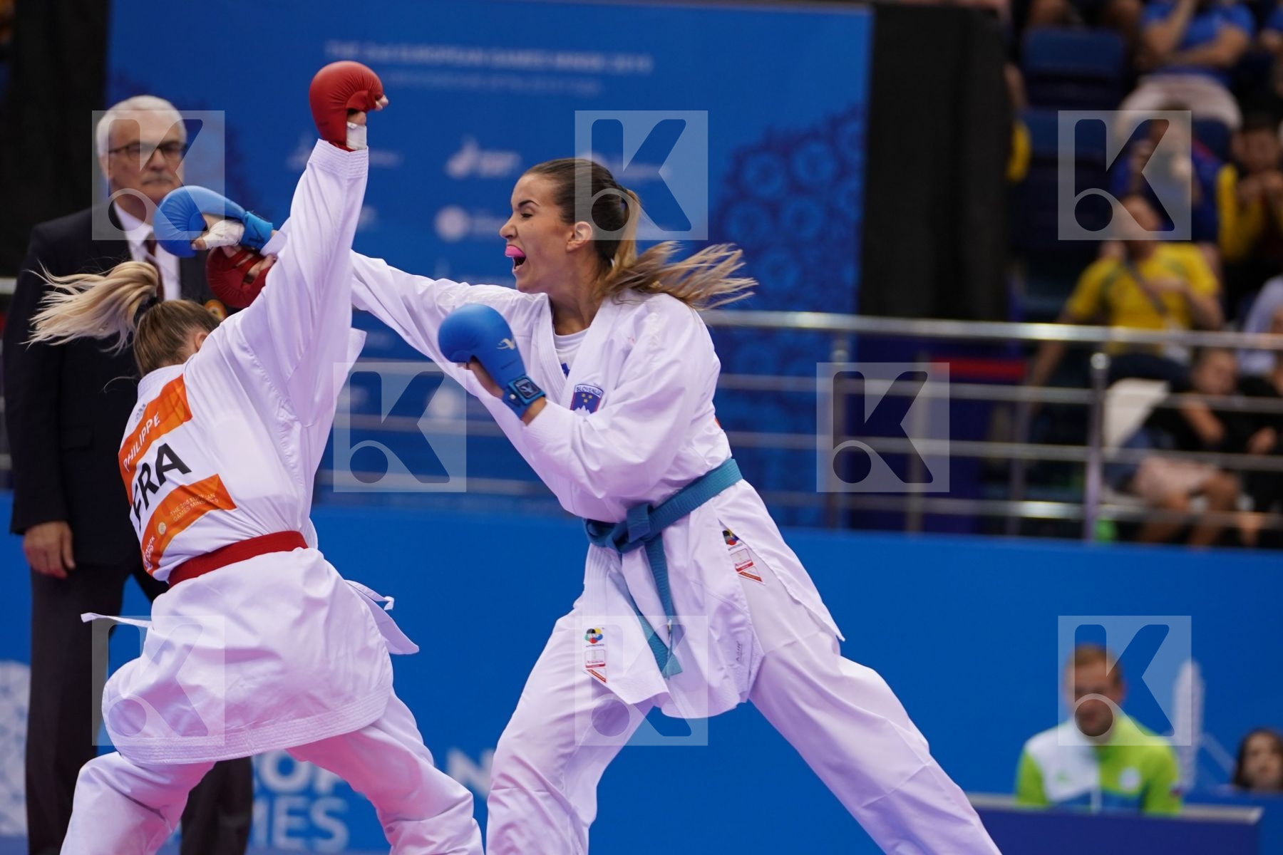 PHILIPPE GWENDOLINE (FRANCE) Vs RISTIC TJASA (SLOVENIA) in Senior Kumite -61 Kg - semi-final Bout
