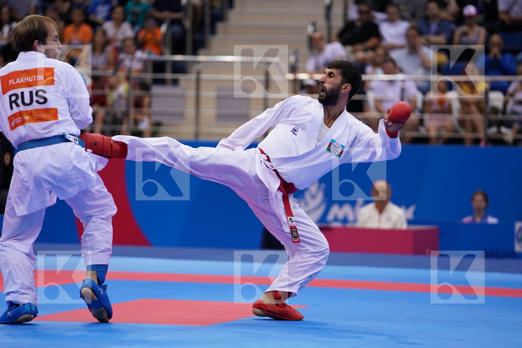FARZALIYEV FIRDOVsI (AZERBAIJAN) Vs PLAKHUTIN EVGENY (RUSSIAN FEDERATION) in Senior Kumite -60 Kg - semi-final Bout