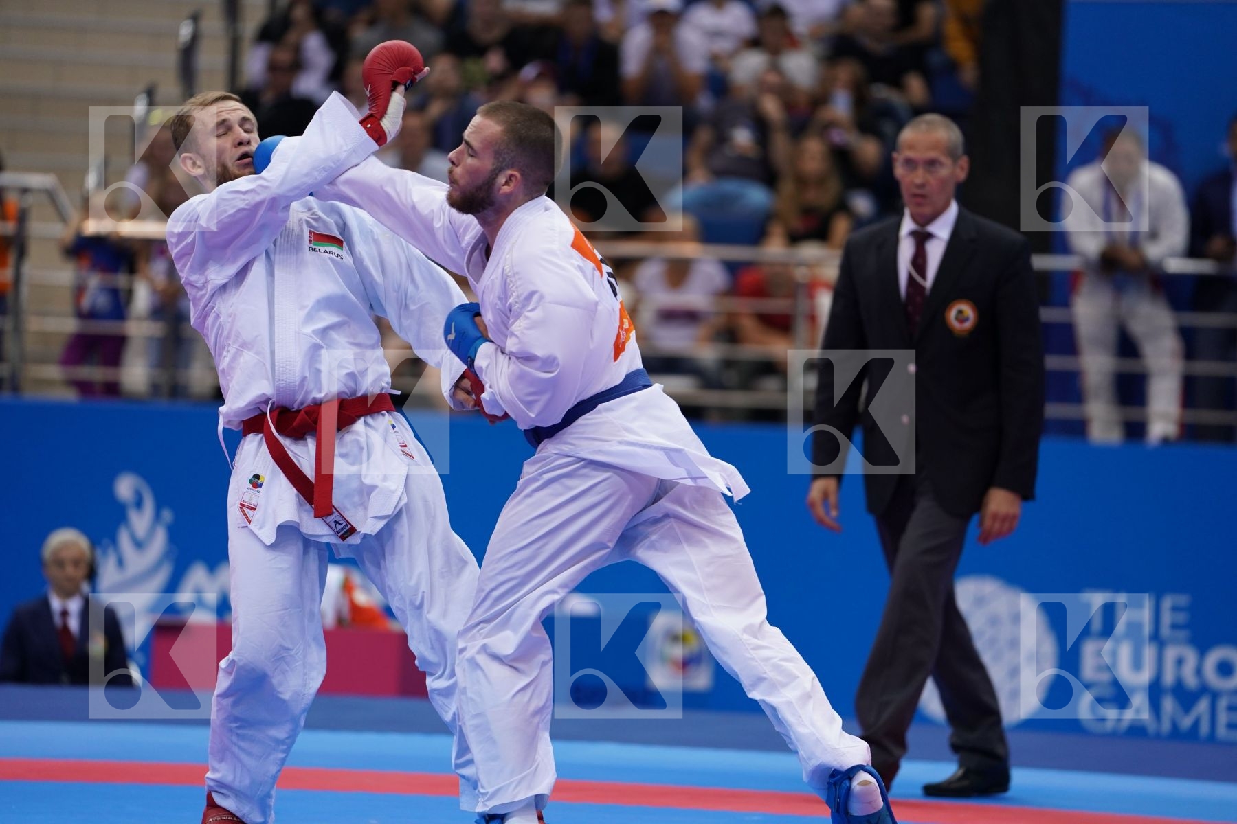 KRAUTSOU ARTSIOM (BELARUS) Vs HODZIC MARIO (MONTENEGRO) in Senior Kumite -67 Kg - semi-final Bout