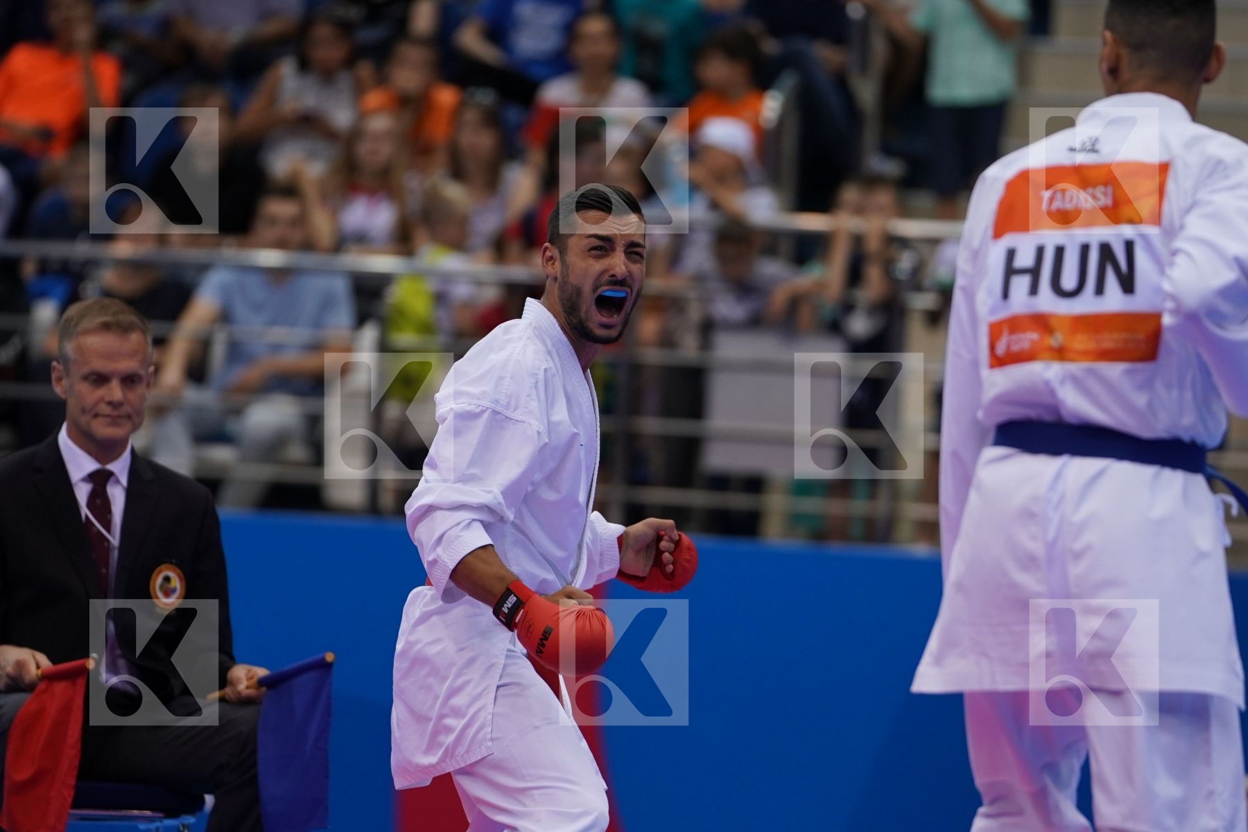 MARESCA LUCA (ITALY) Vs TADISSI YVES MARTIAL (HUNGARY) in Senior Kumite -67 Kg - semi-final Bout