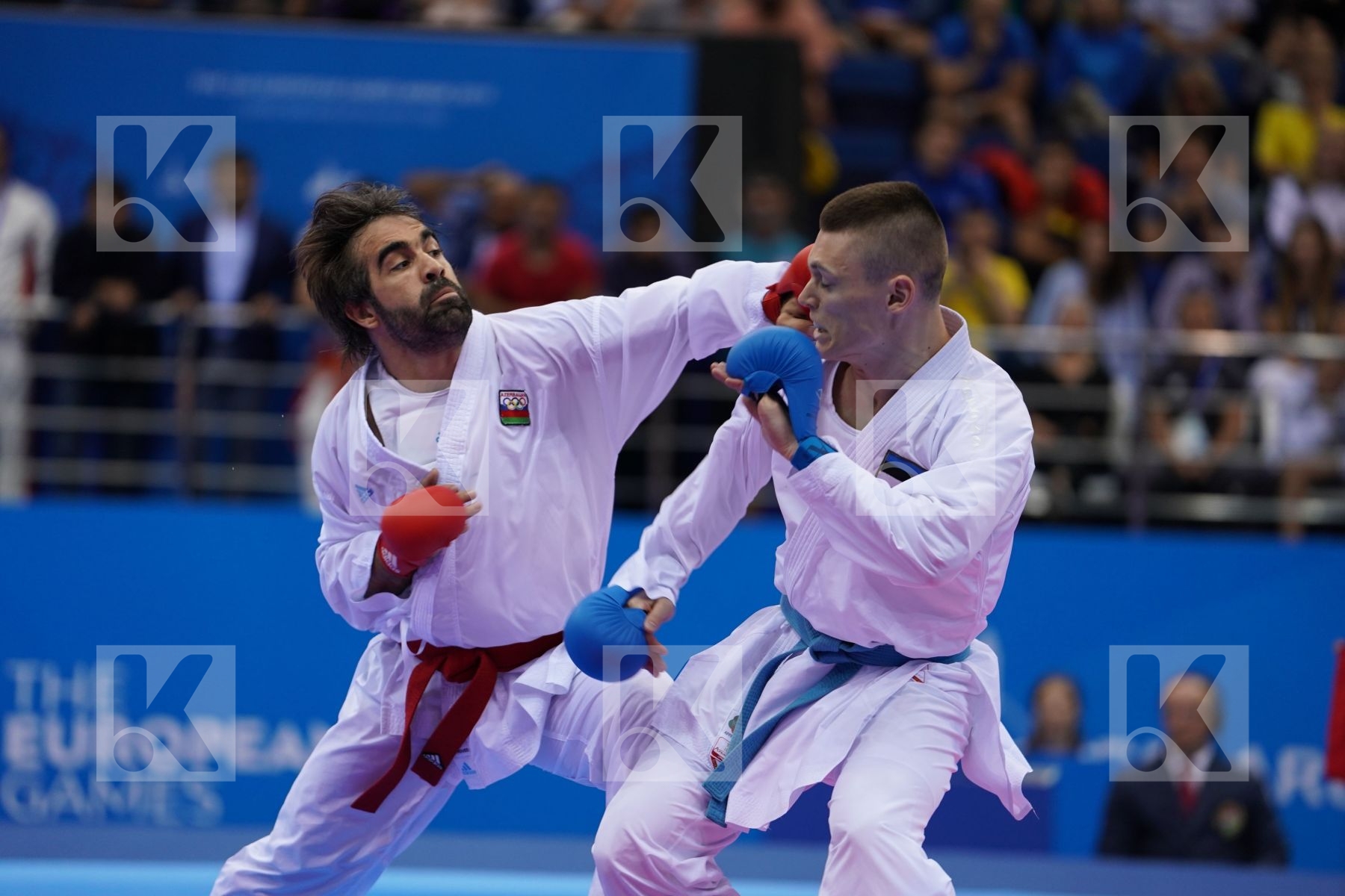 AGHAYEV RAFAEL (AZERBAIJAN) Vs ARTAMONOV PAVEL (ESTONIA) in Senior Kumite -75 Kg - semi-final Bout