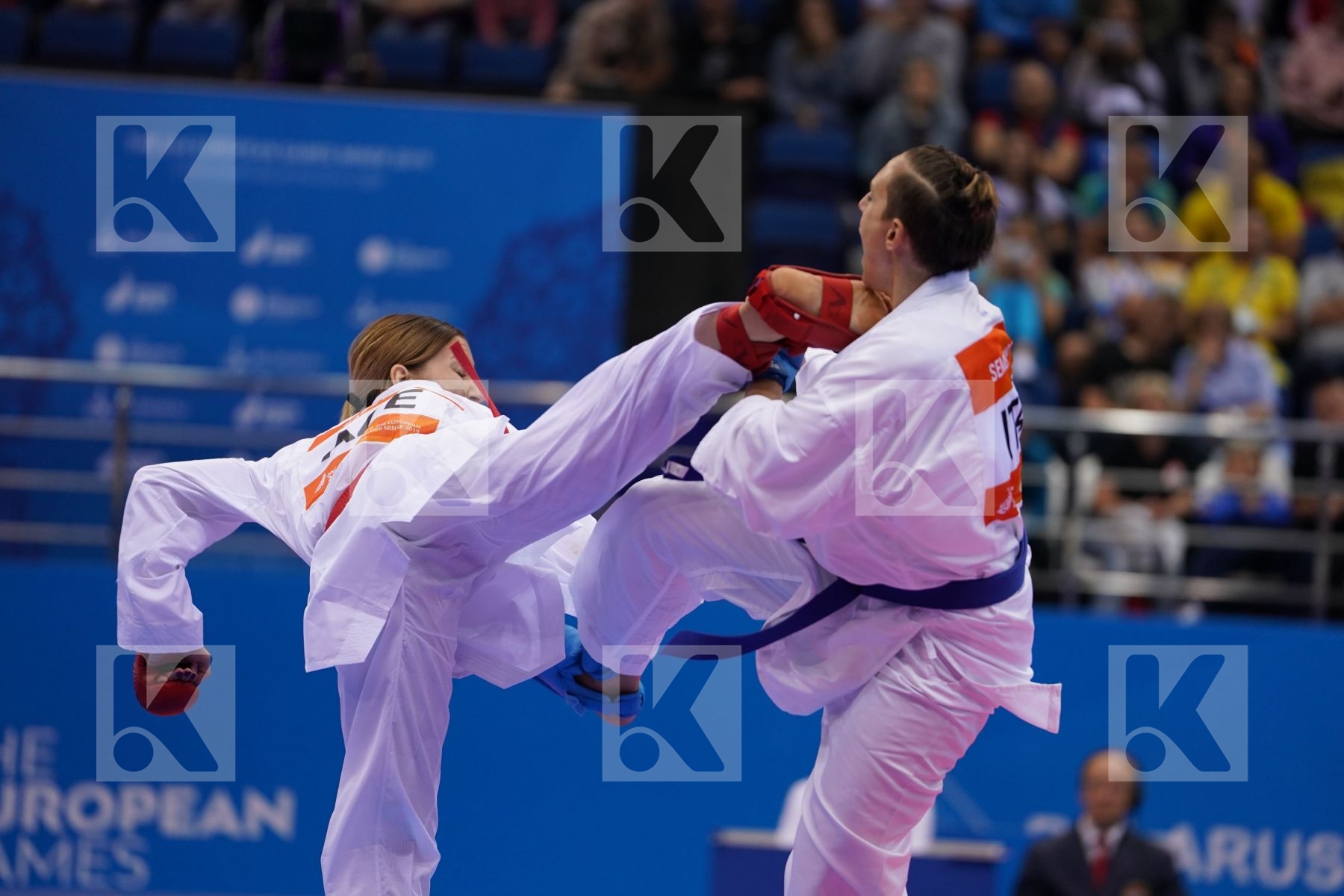 ZARETSKA IRINA (AZERBAIJAN) vs SEMERARO SILVIA (ITALY) in Senior Kumite -68 Kg - Final Bout