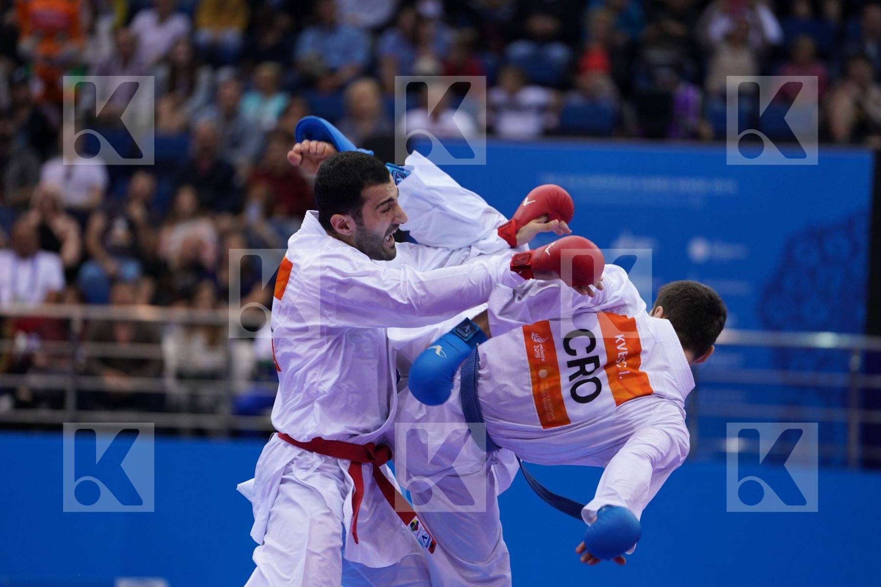AKTAS UGUR (TURKEY) Vs KVESIC IVAN (CROATIA) in Senior Kumite -84 Kg - Final Bout