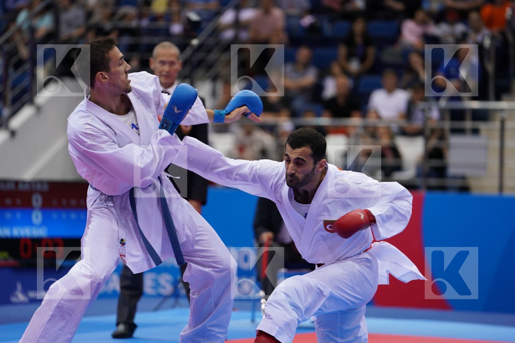 AKTAS UGUR (TURKEY) Vs KVESIC IVAN (CROATIA) in Senior Kumite -84 Kg - Final Bout