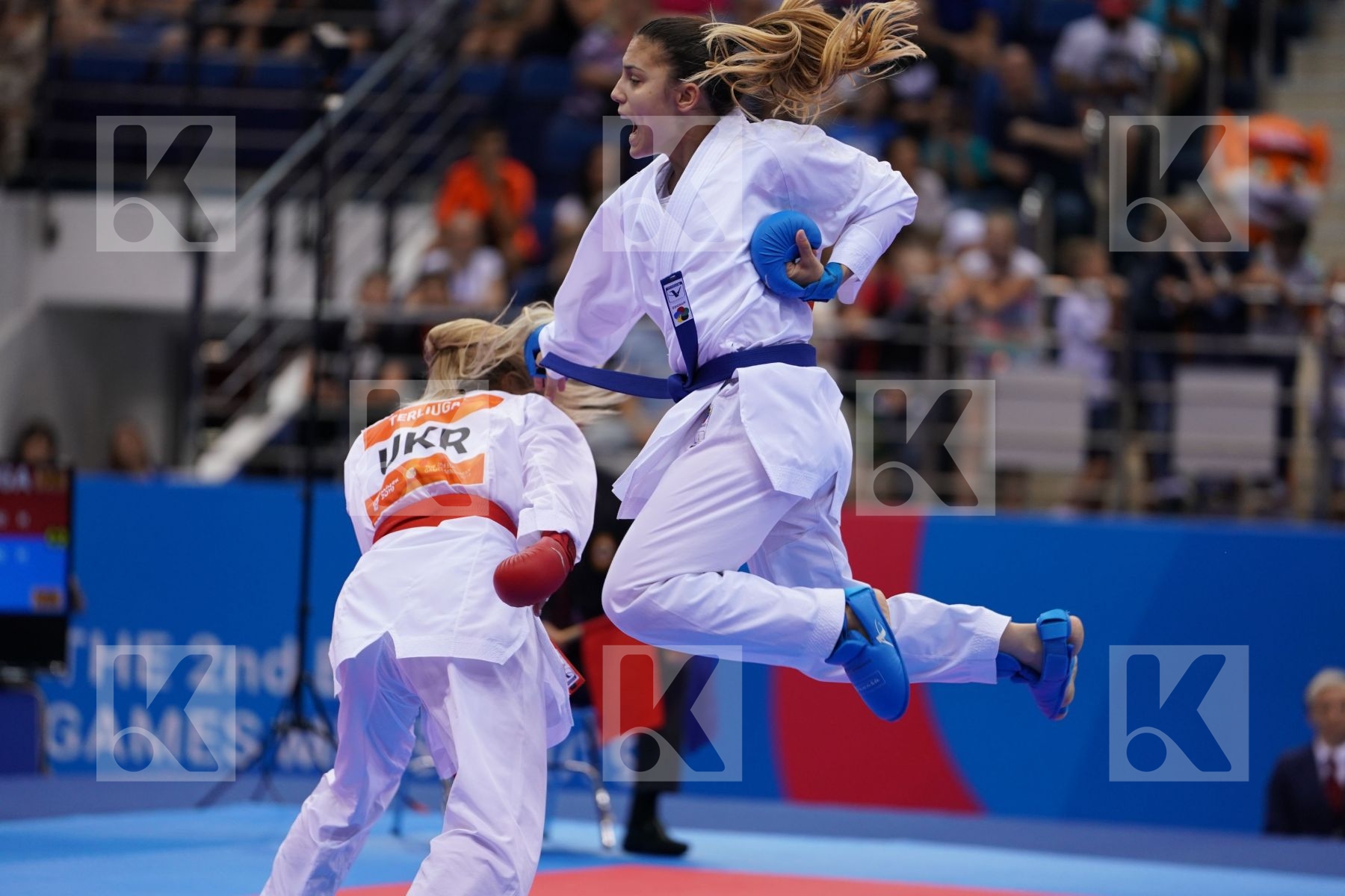 TERLIUGA ANZHELIKA (UKRAINE) Vs GORANOVA IVET (BULGARIA) in Senior Kumite -55 Kg - Final Bout