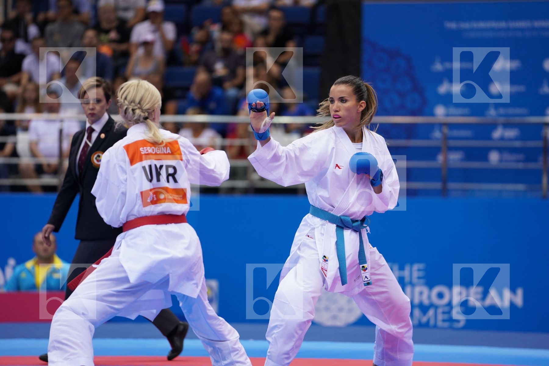 SEROGINA ANITA (UKRAINE) Vs RISTIC TJASA (SLOVENIA) in Senior Kumite -61 Kg - Final Bout